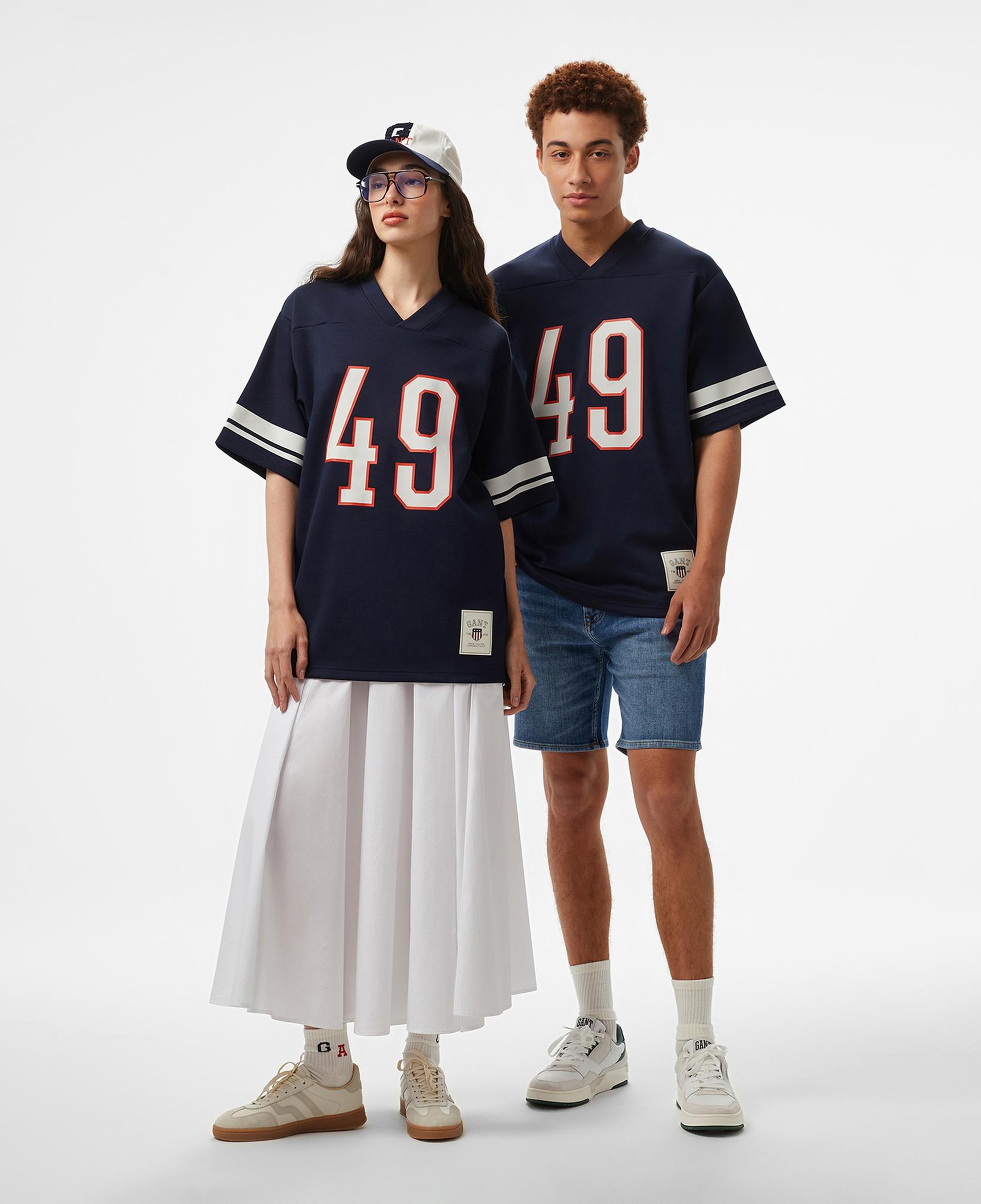 GANT Erkek Lacivert Oversize Fit T-Shirt