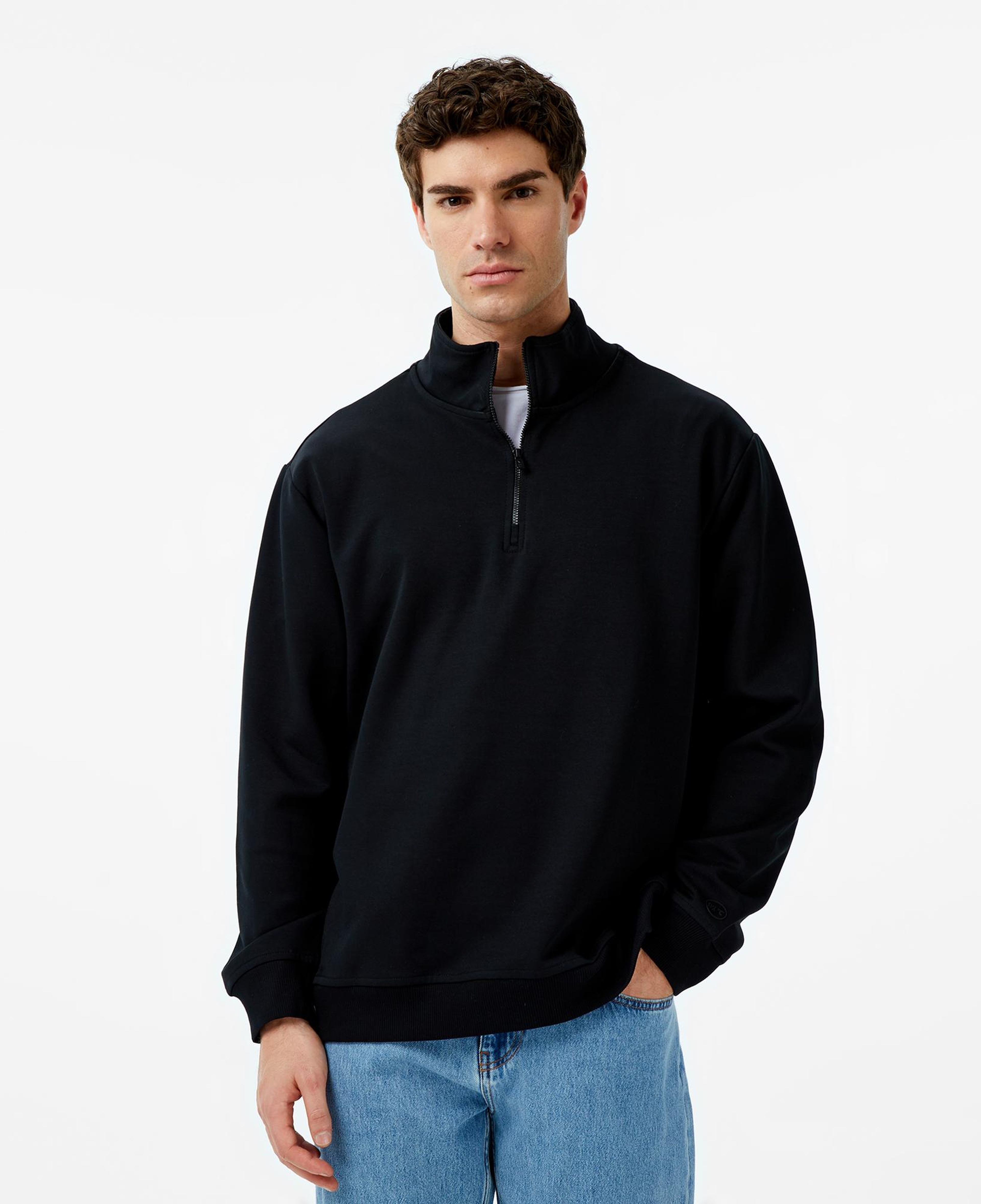 UNITED4 Erkek Siyah Sweatshirt
