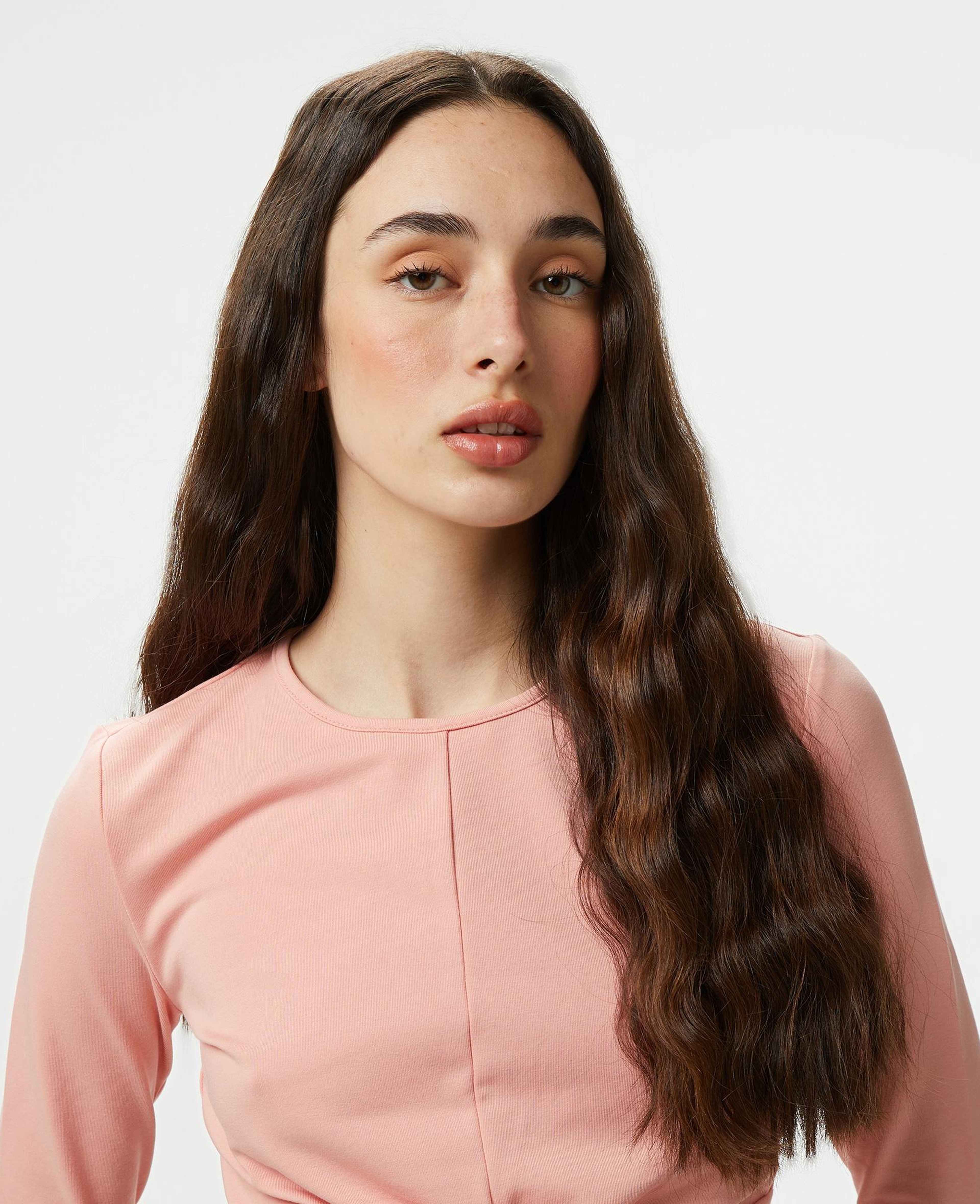 Converse Twist Front Kadın Uzun Kollu Pembe T-Shirt
