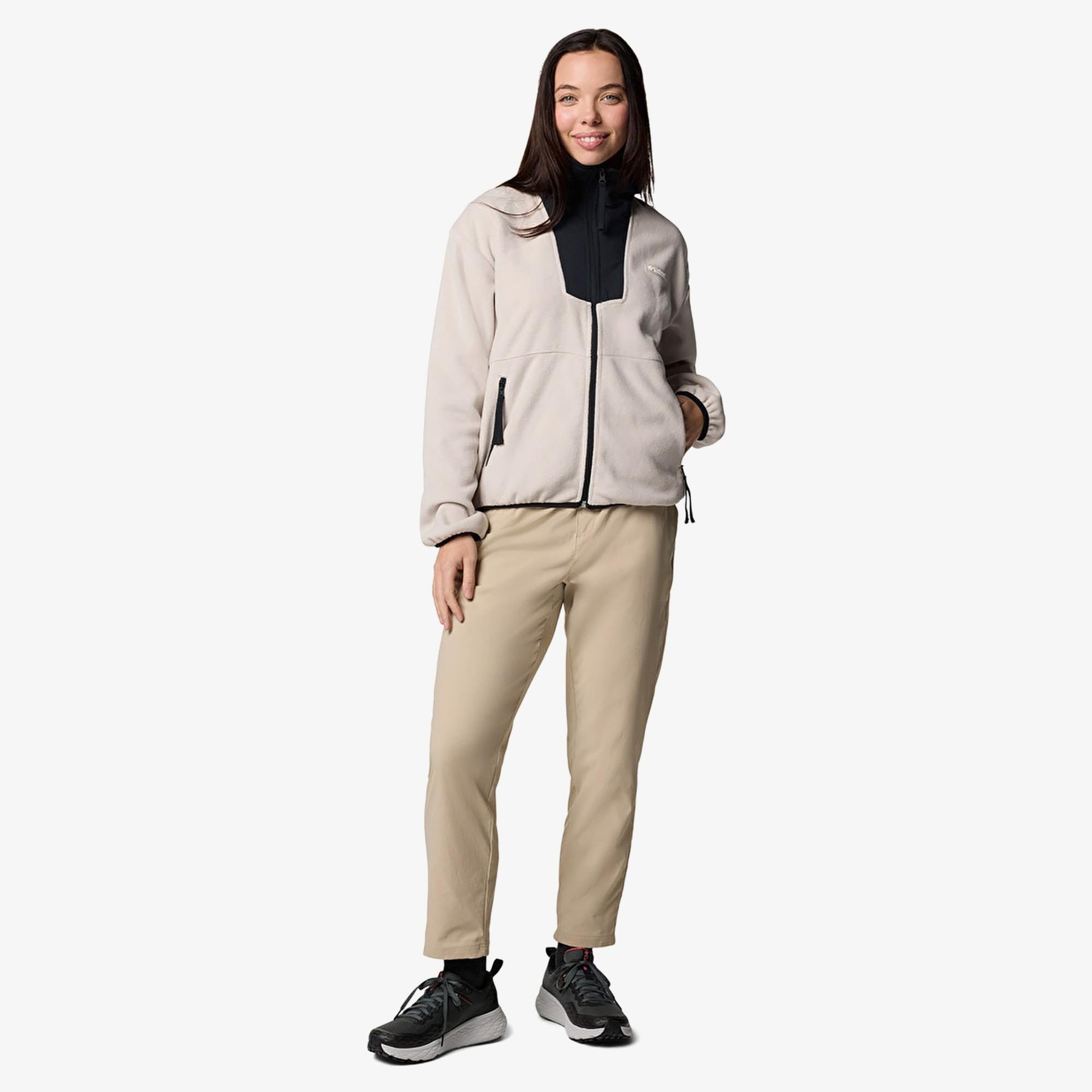 Columbia Sequoia Grove Full Zip Fleece Kadın Krem Outdoor Sweatshirt