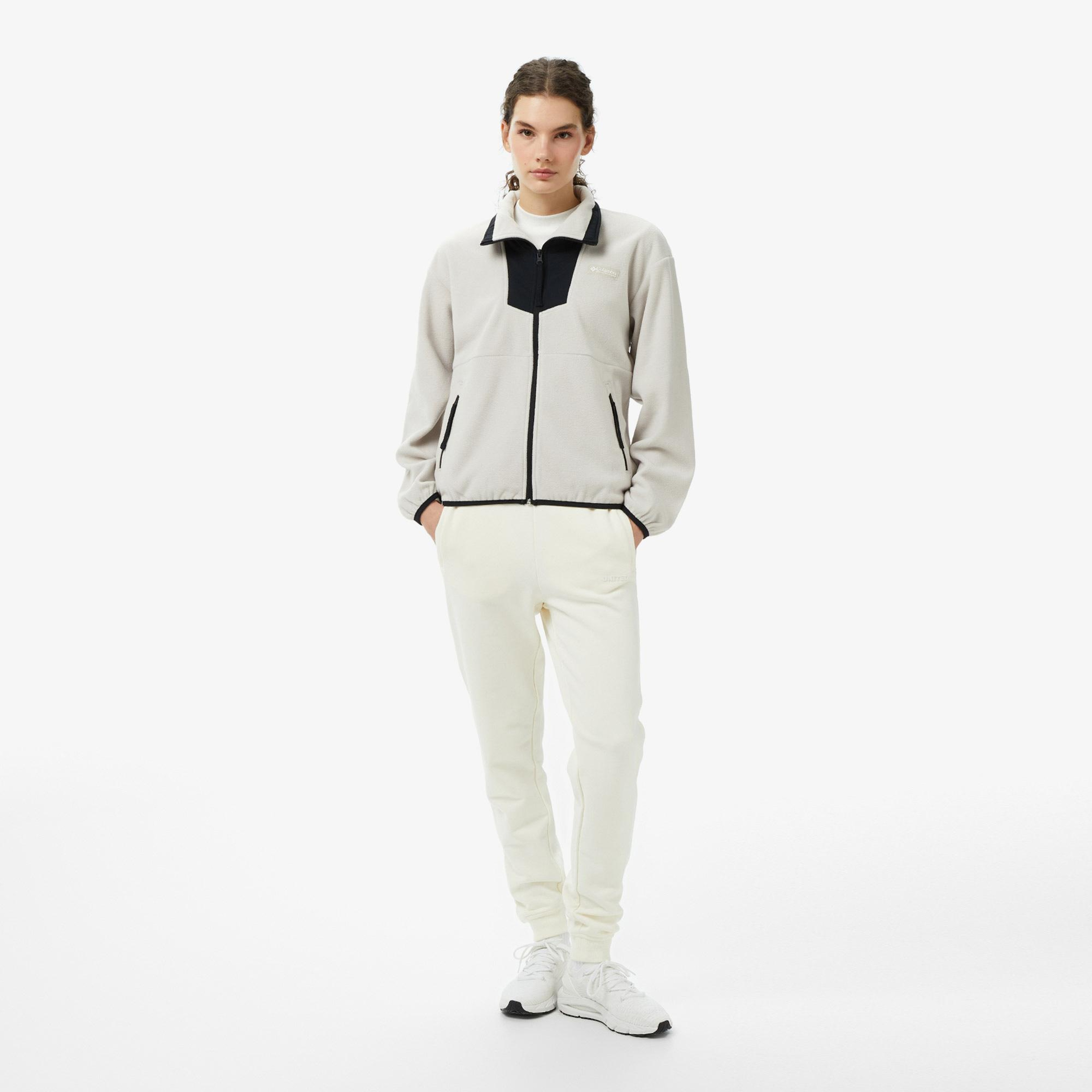 Columbia Sequoia Grove Full Zip Fleece Kadın Krem Outdoor Sweatshirt