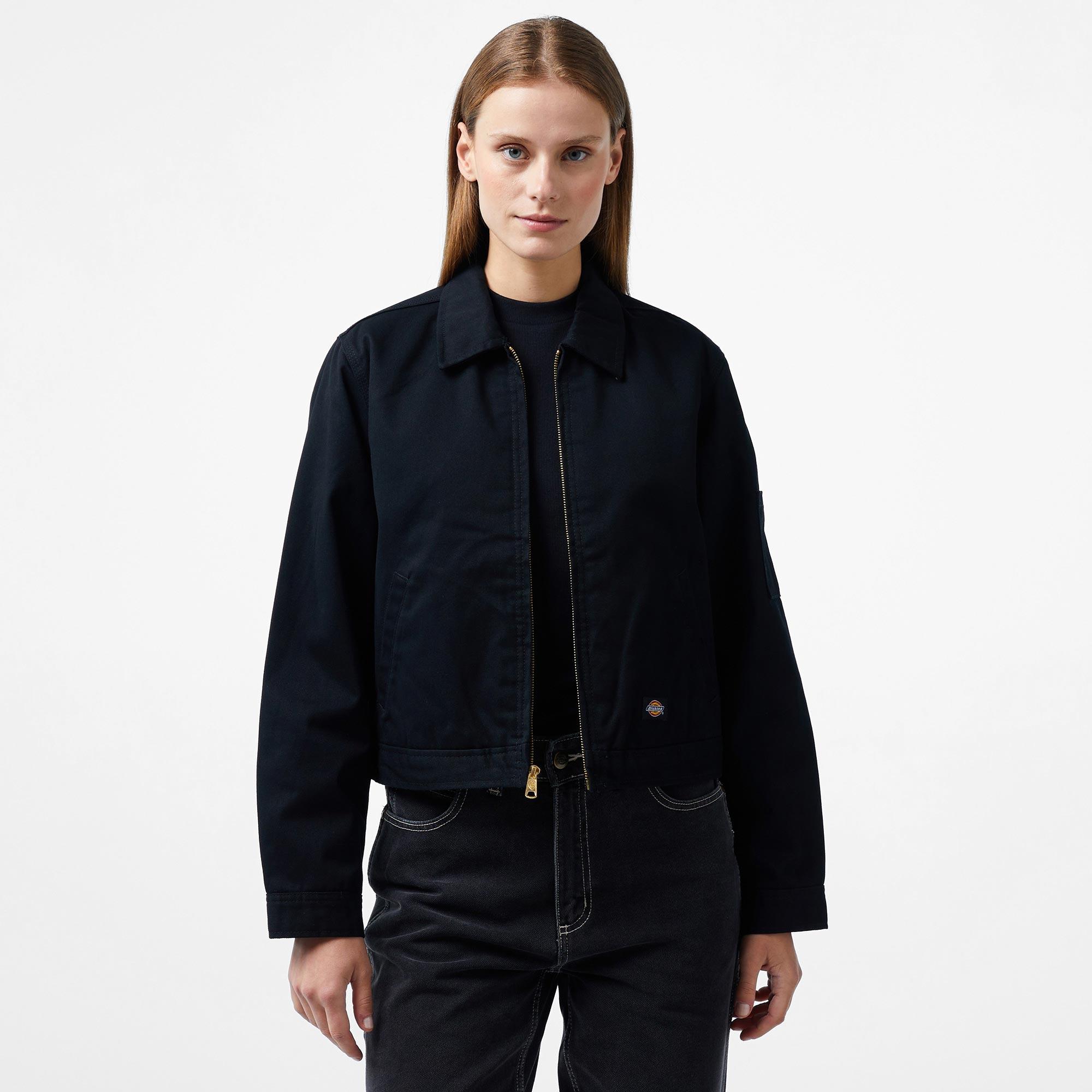 Dickies Lined Eisenhower Crop Kadın Siyah Ceket