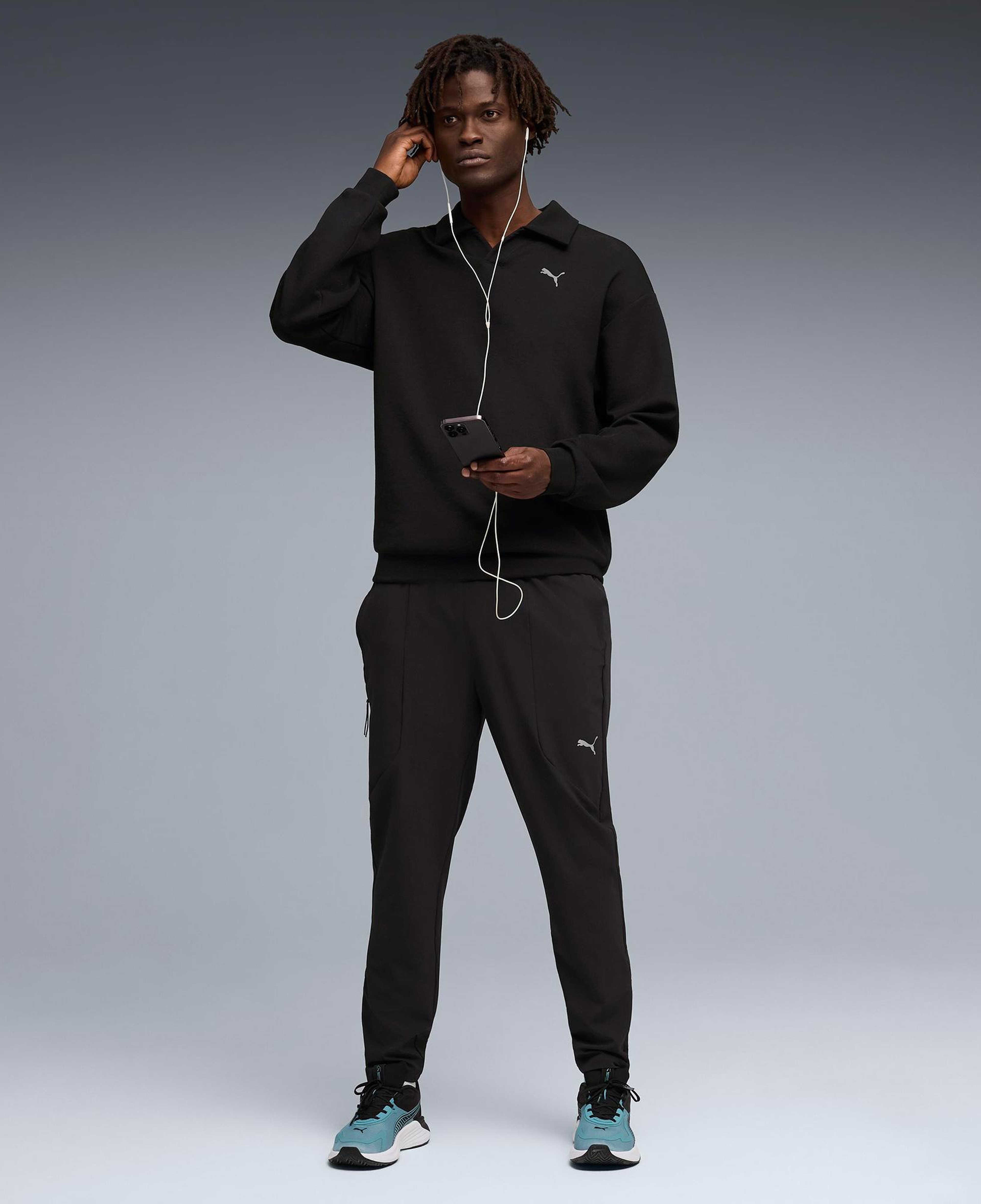 Puma Cloudspun Erkek Siyah Antrenman Polo