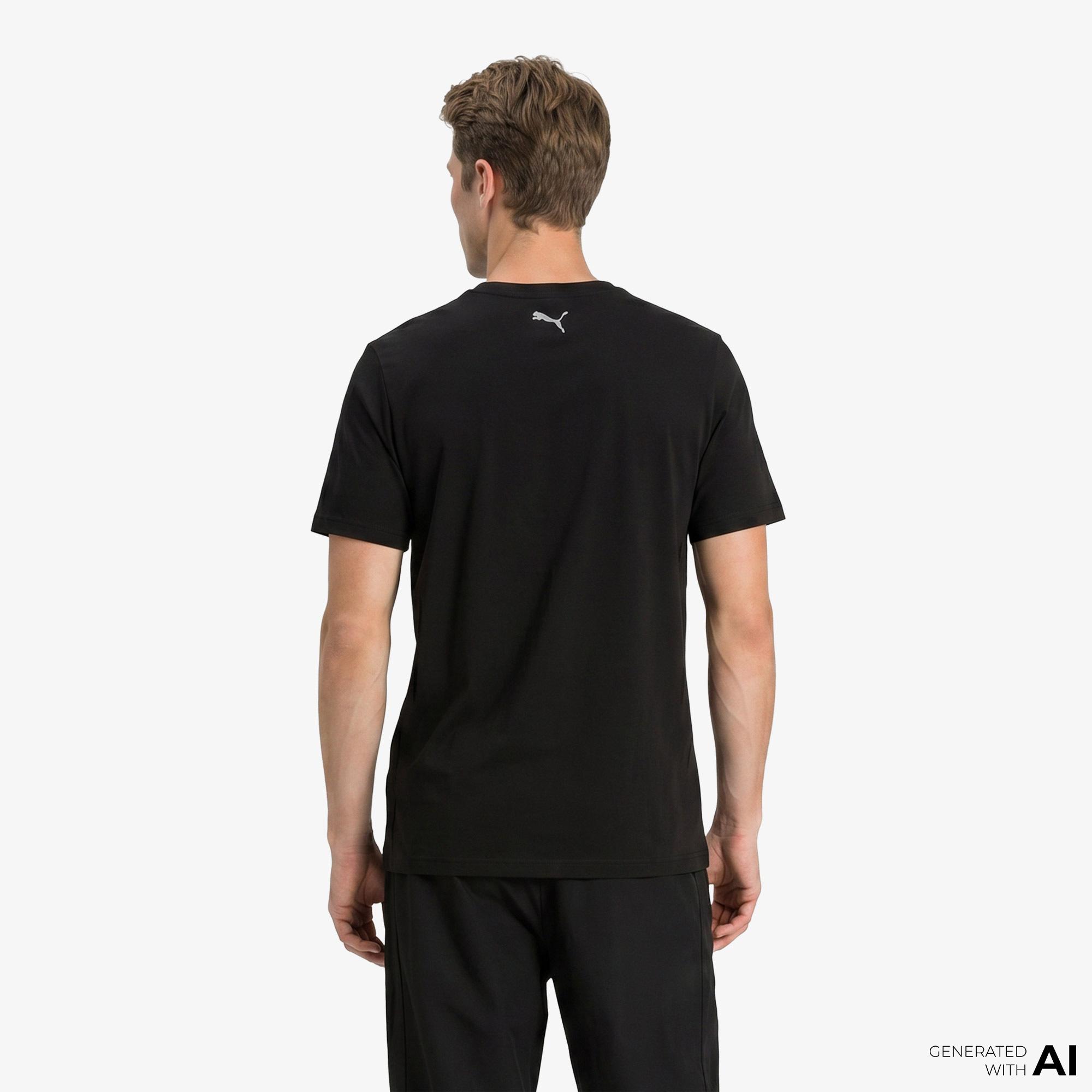 Puma Graphic 2 Erkek Siyah Antrenman T-Shirt