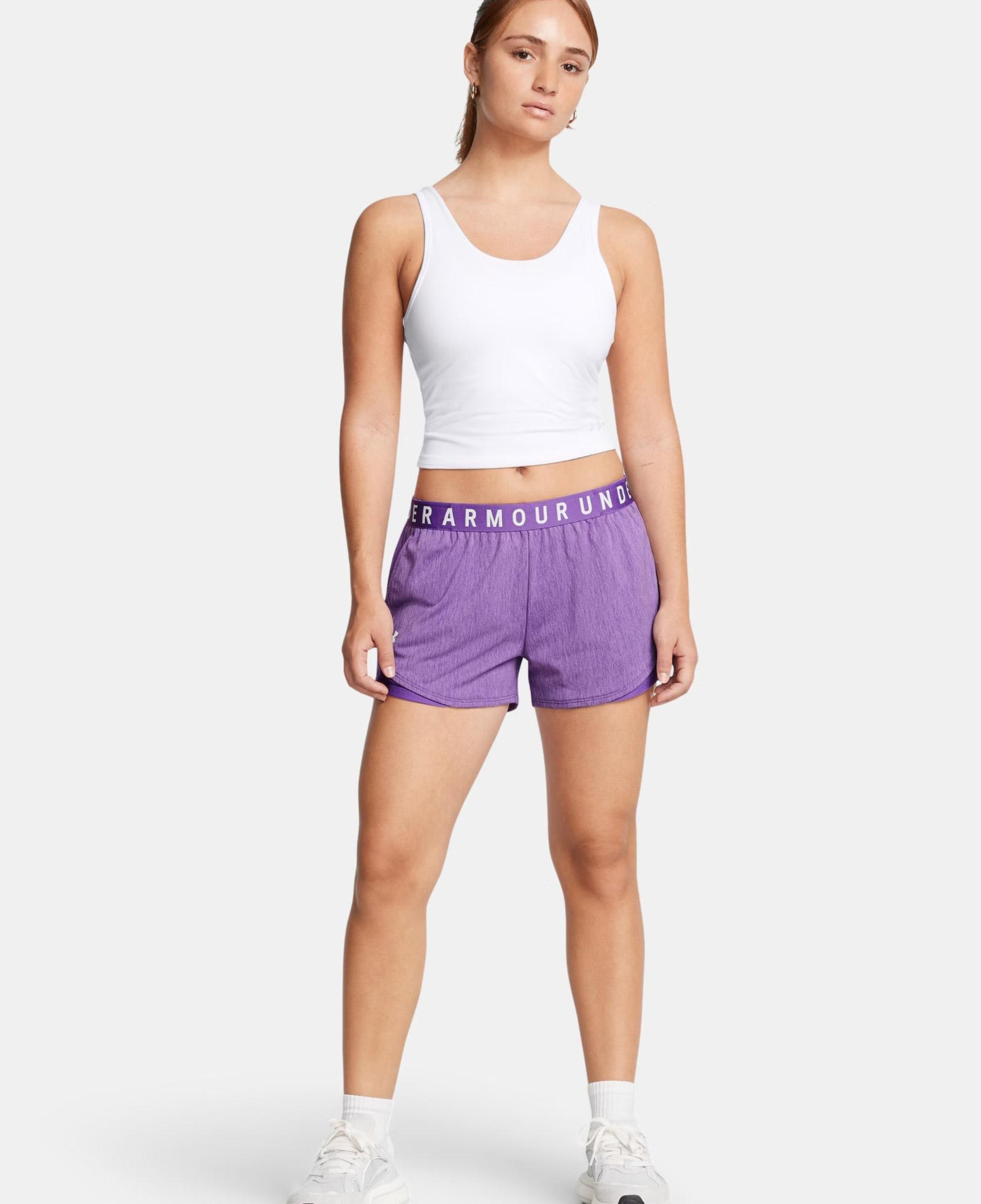 Under Armour Play Twist 3.0 Kadın Mor Antrenman Şortu