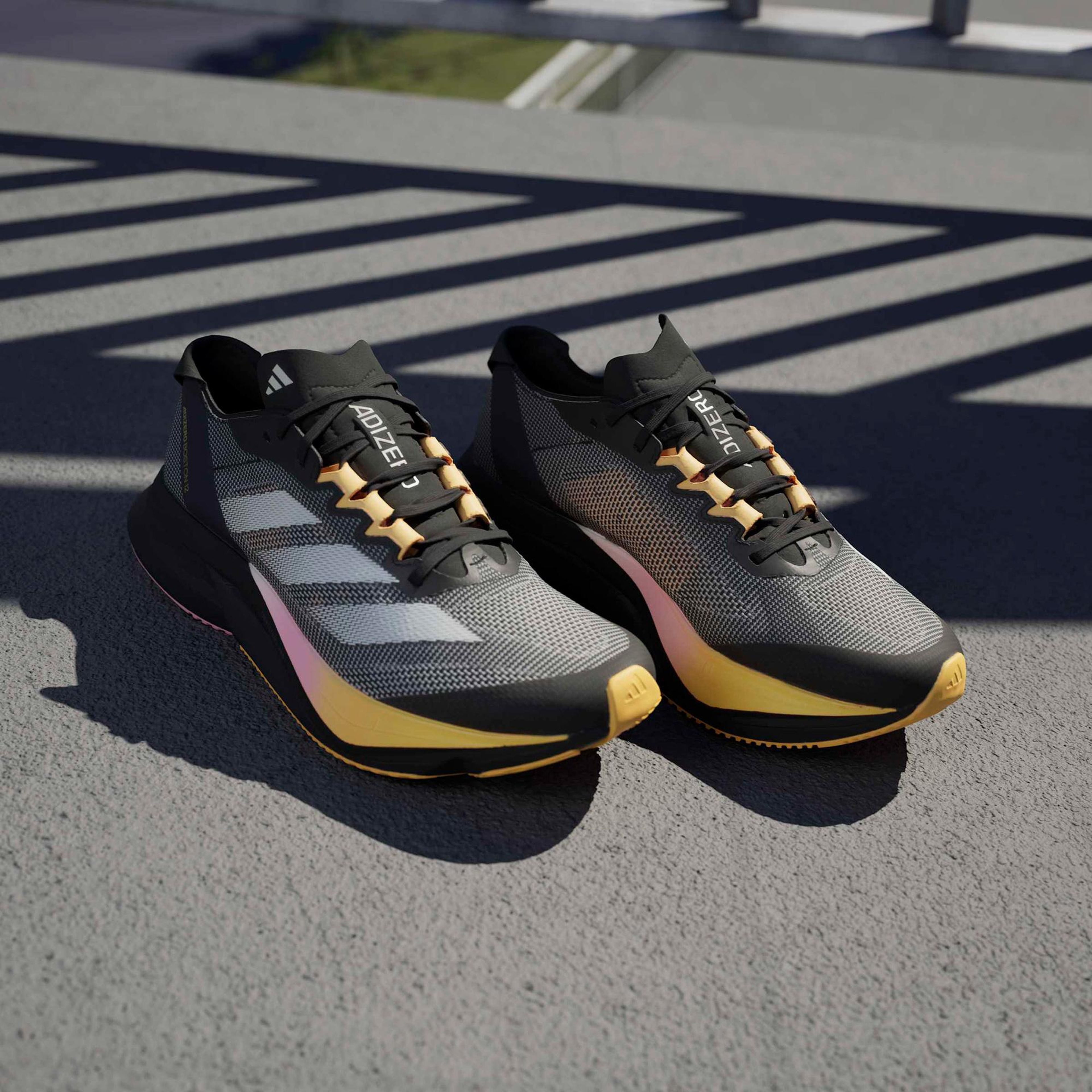 adidas Adizero Boston 12 Kadın Siyah Koşu Ayakkabısı