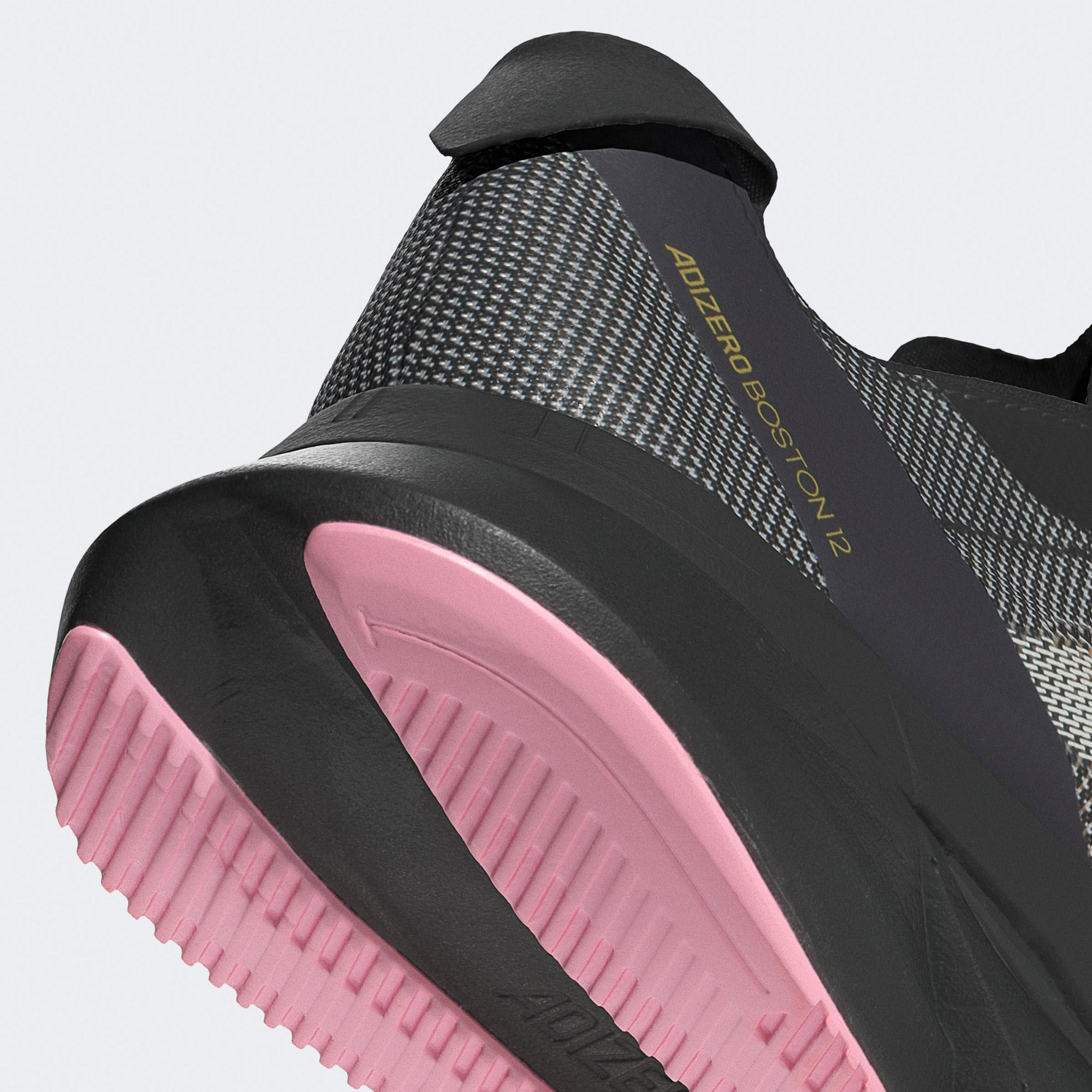 adidas Adizero Boston 12 Kadın Siyah Koşu Ayakkabısı