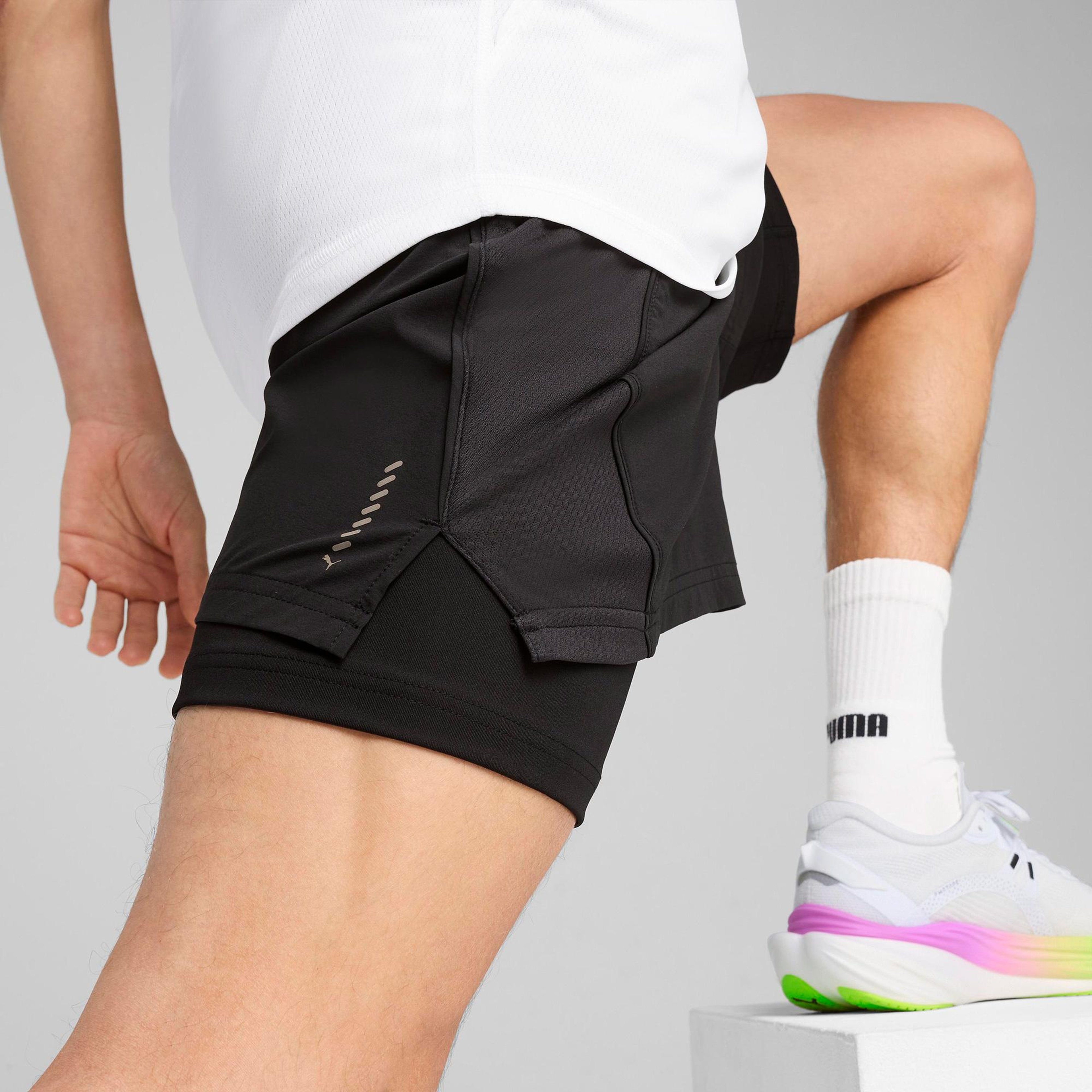 Puma Run Velocity 2in1 Erkek Siyah Koşu Şortu