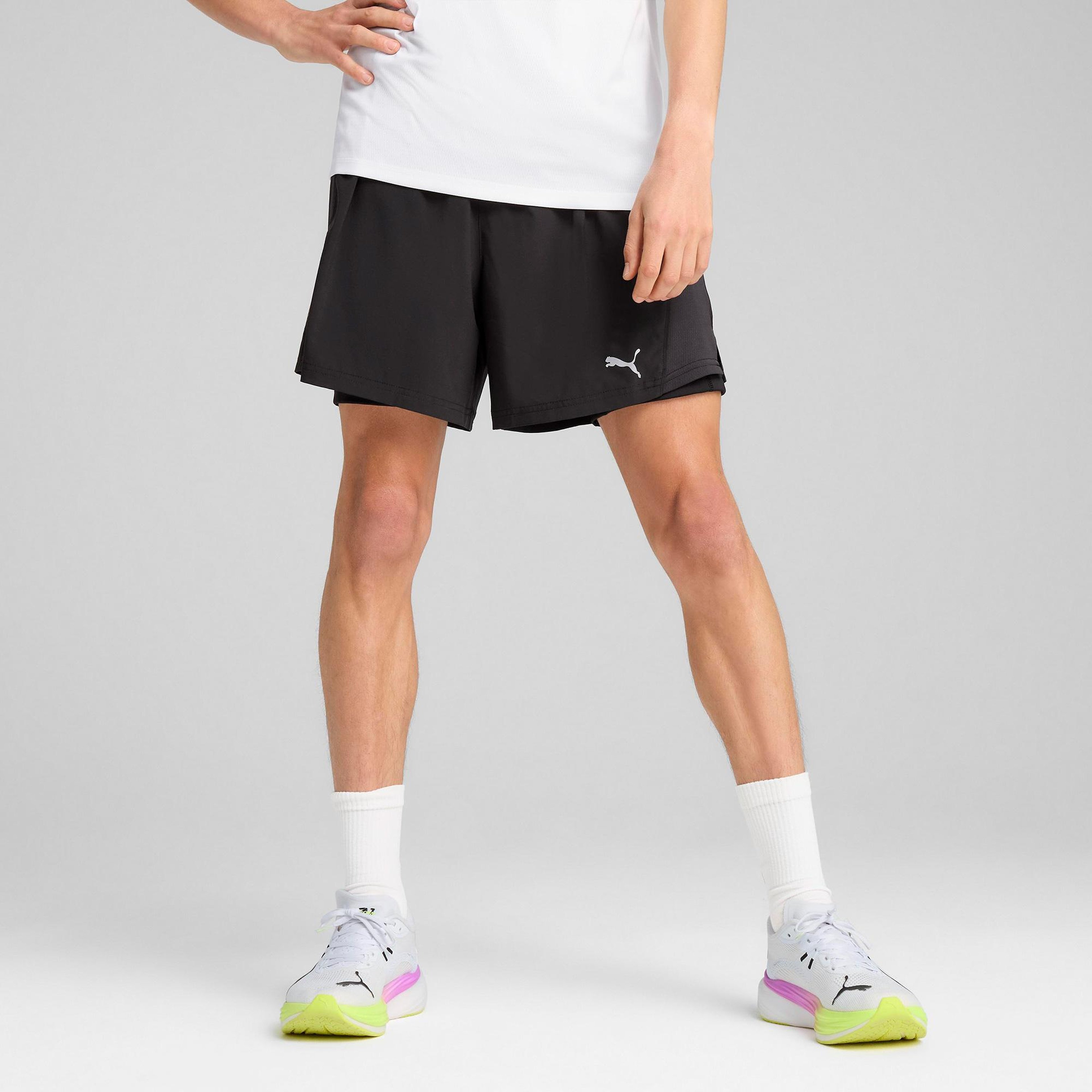 Puma Run Velocity 2in1 Erkek Siyah Koşu Şortu