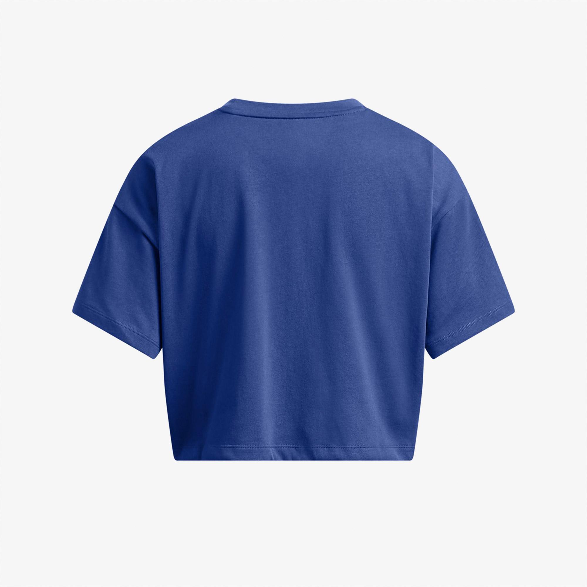 Under Armour Varsity Mix Heavyweight Kadın Mavi Antrenman T-Shirt