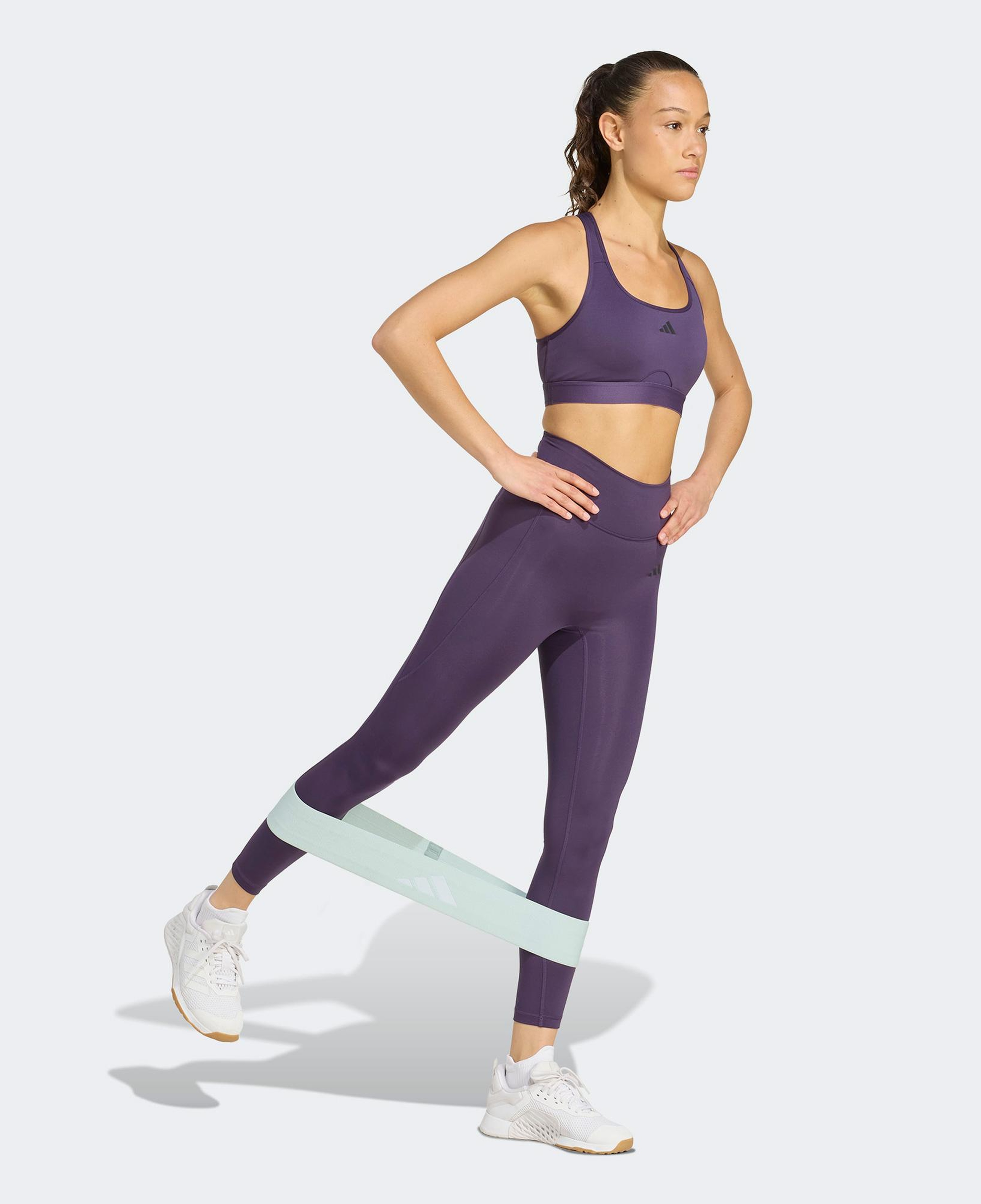 adidas Optime Essentials No Front Rise Seam 7-8 Kadın Mor Antrenman Taytı