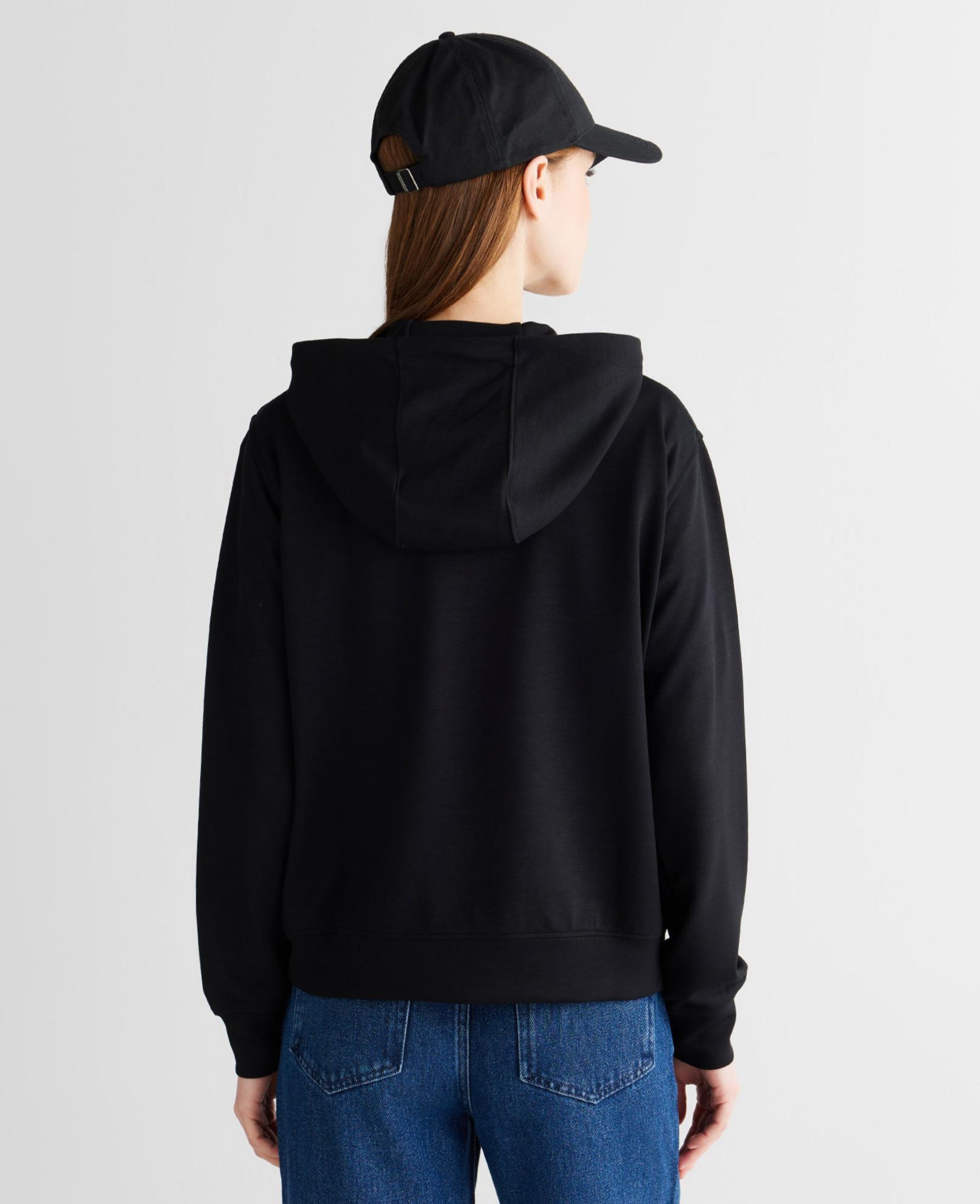 GANT Kadın Siyah Regular Fit Fermuarlı Sweatshirt