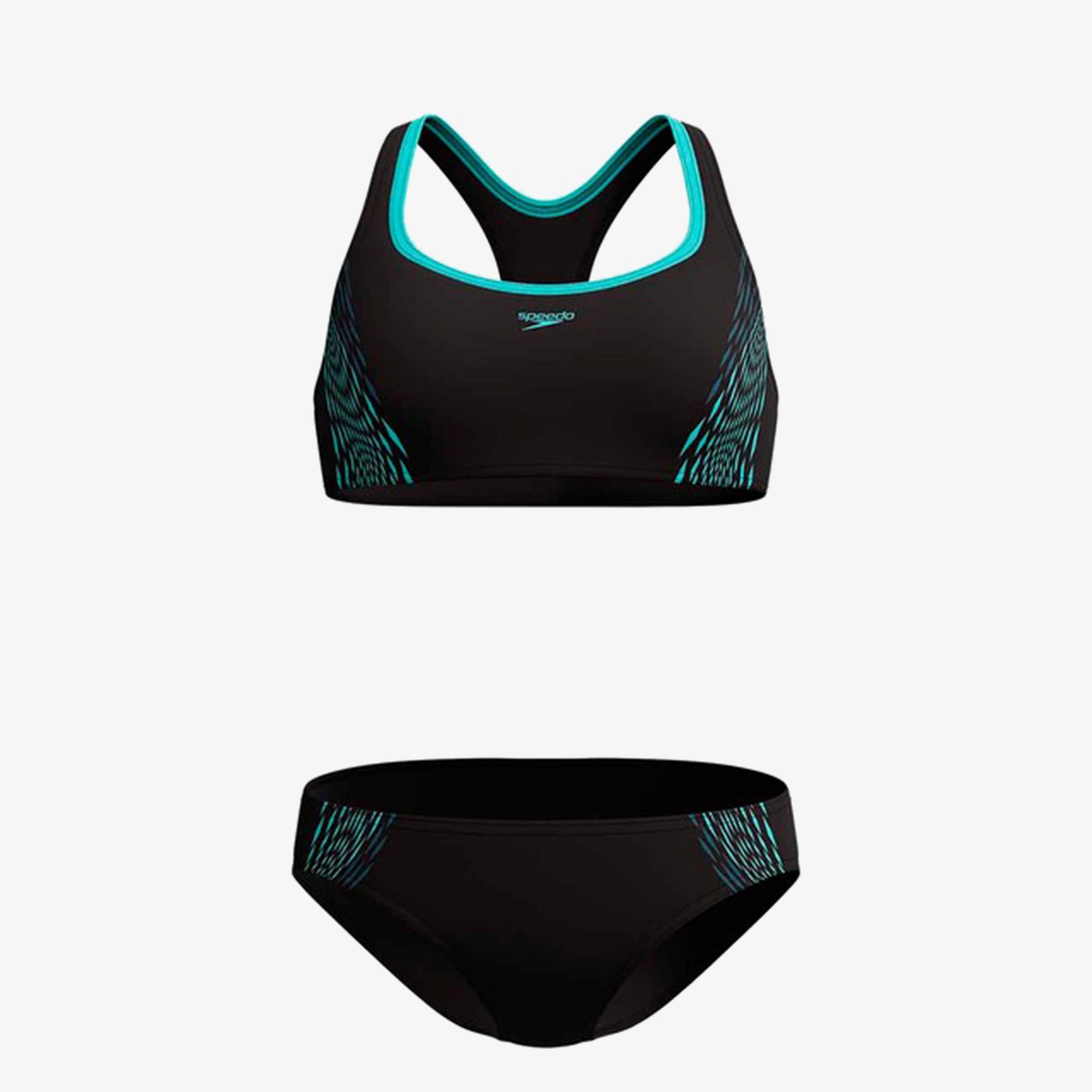Speedo Placement 2 Piece Kadın Siyah Bikini Takımı