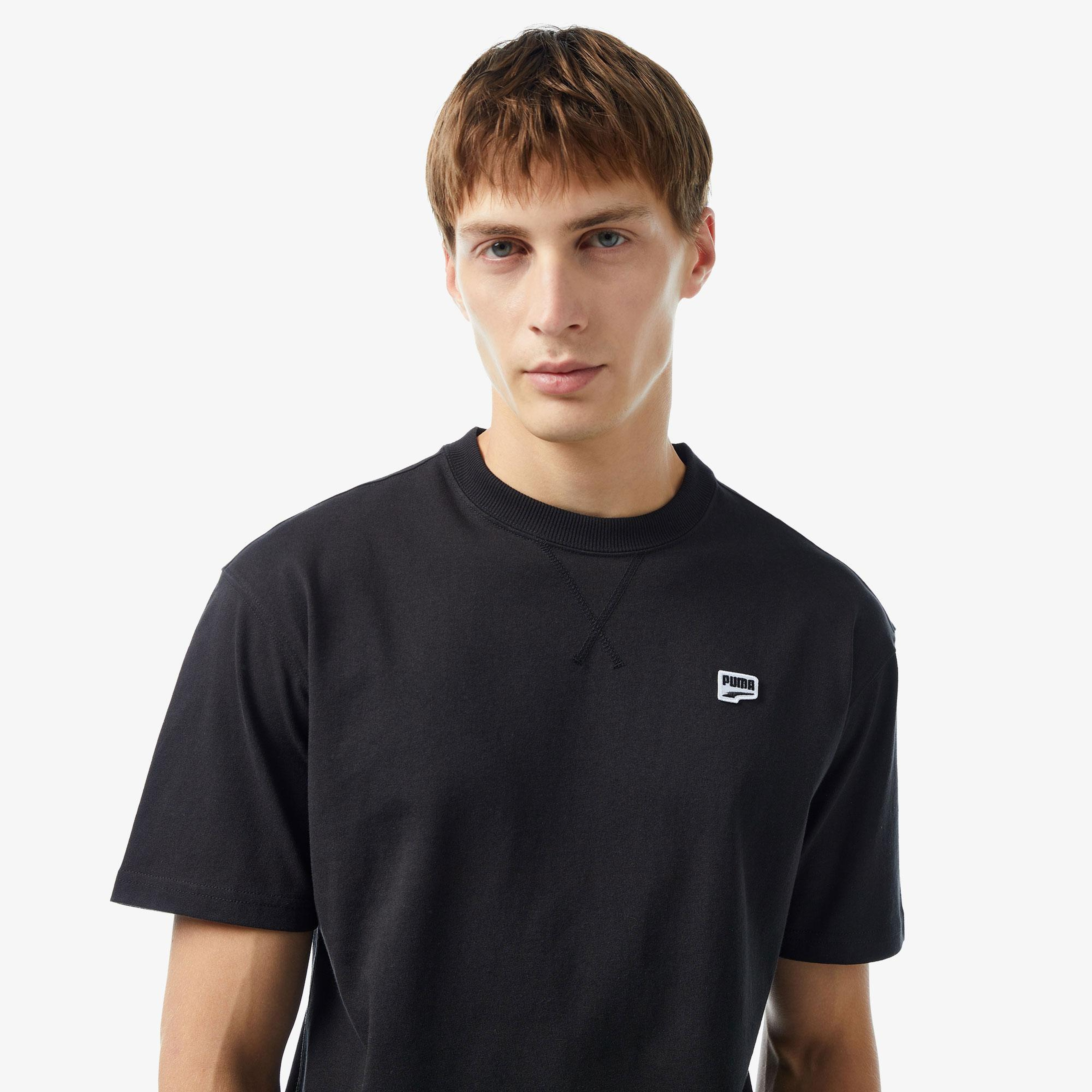 Puma Downtown Badge Erkek Siyah T-Shirt