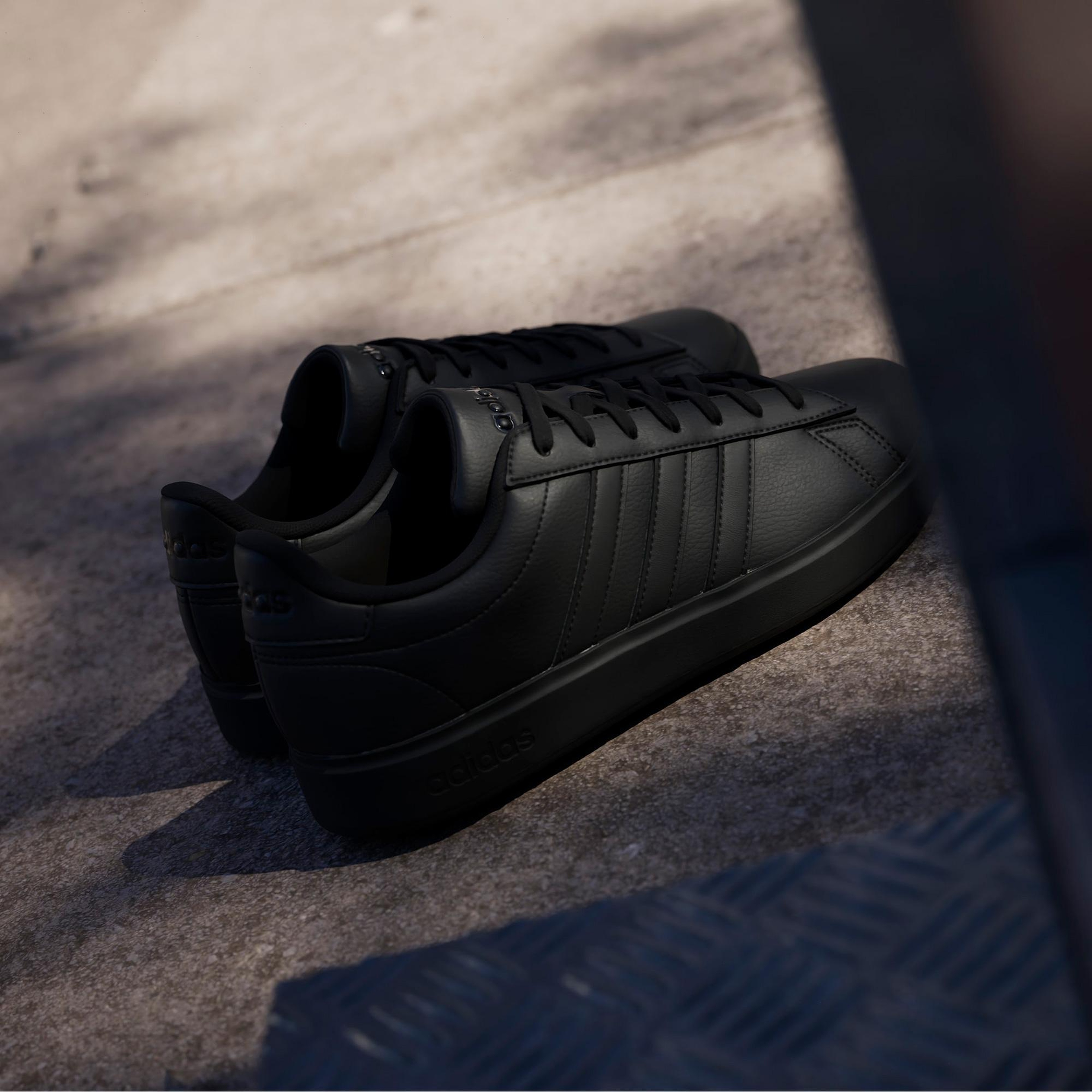 adidas Grand Court 2.0 Erkek Siyah Günlük Spor Ayakkabı
