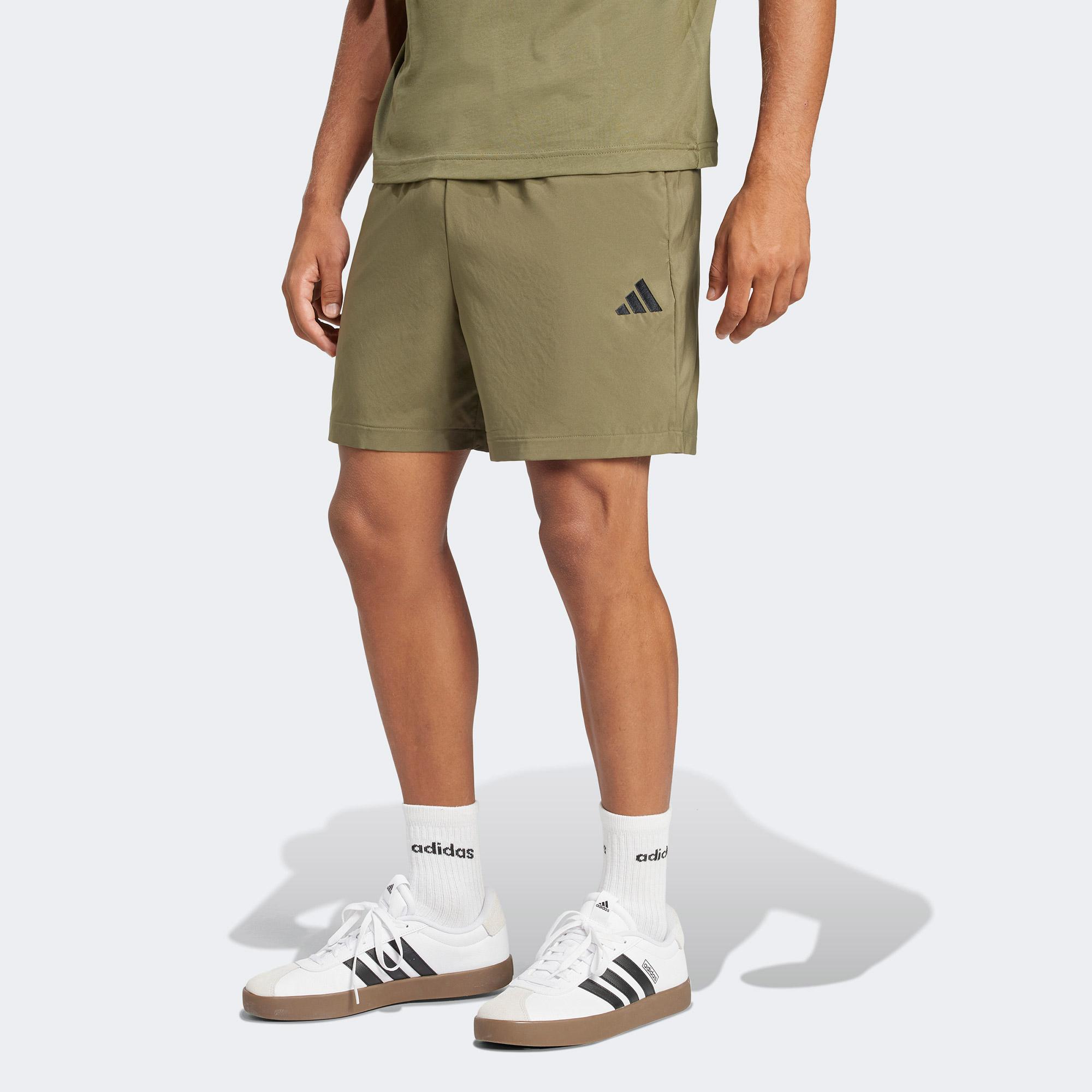 adidas Essentials Small Logo Chelsea Erkek Yeşil Şort