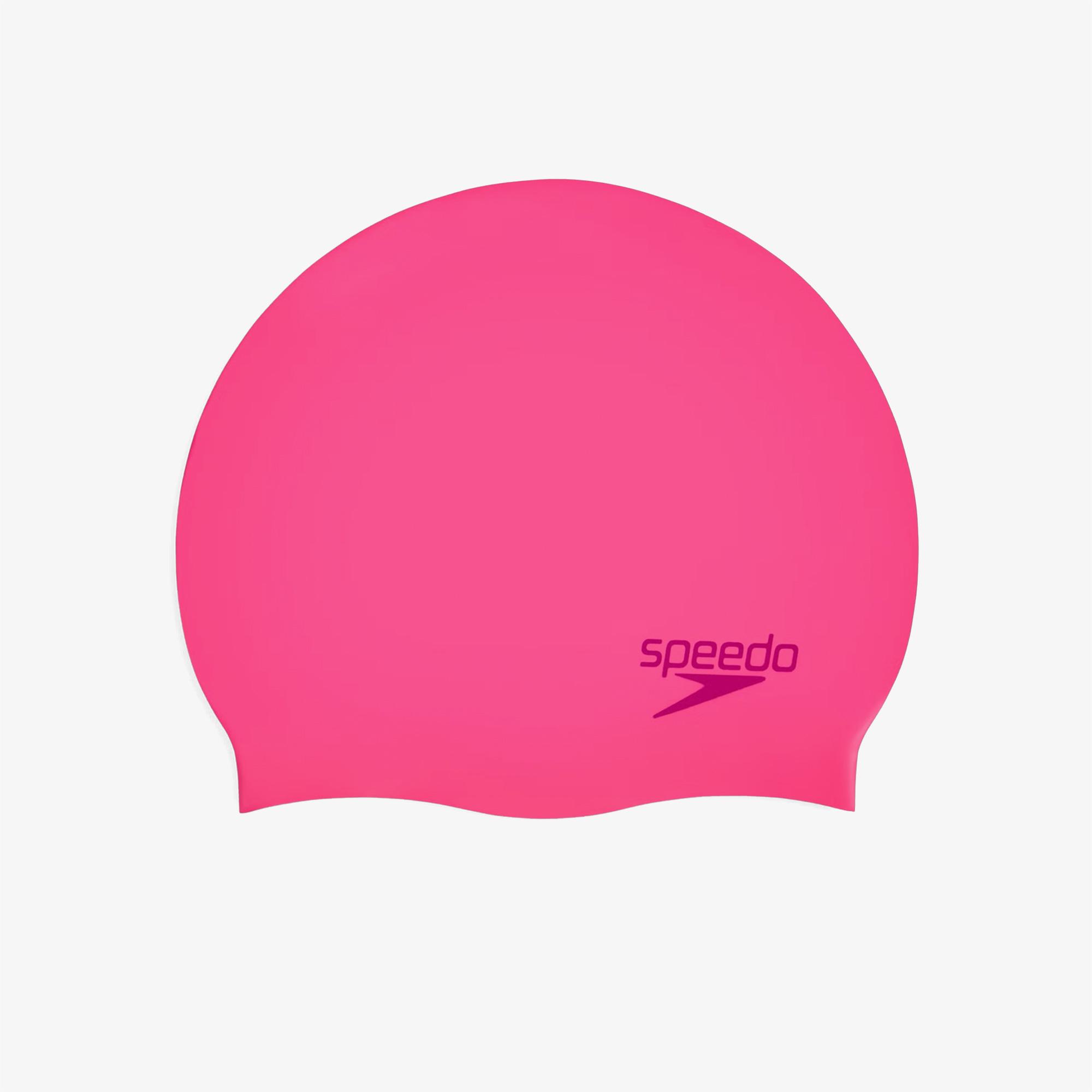 Speedo Plain Moulded Silicone Çocuk Pembe Havuz Bonesi
