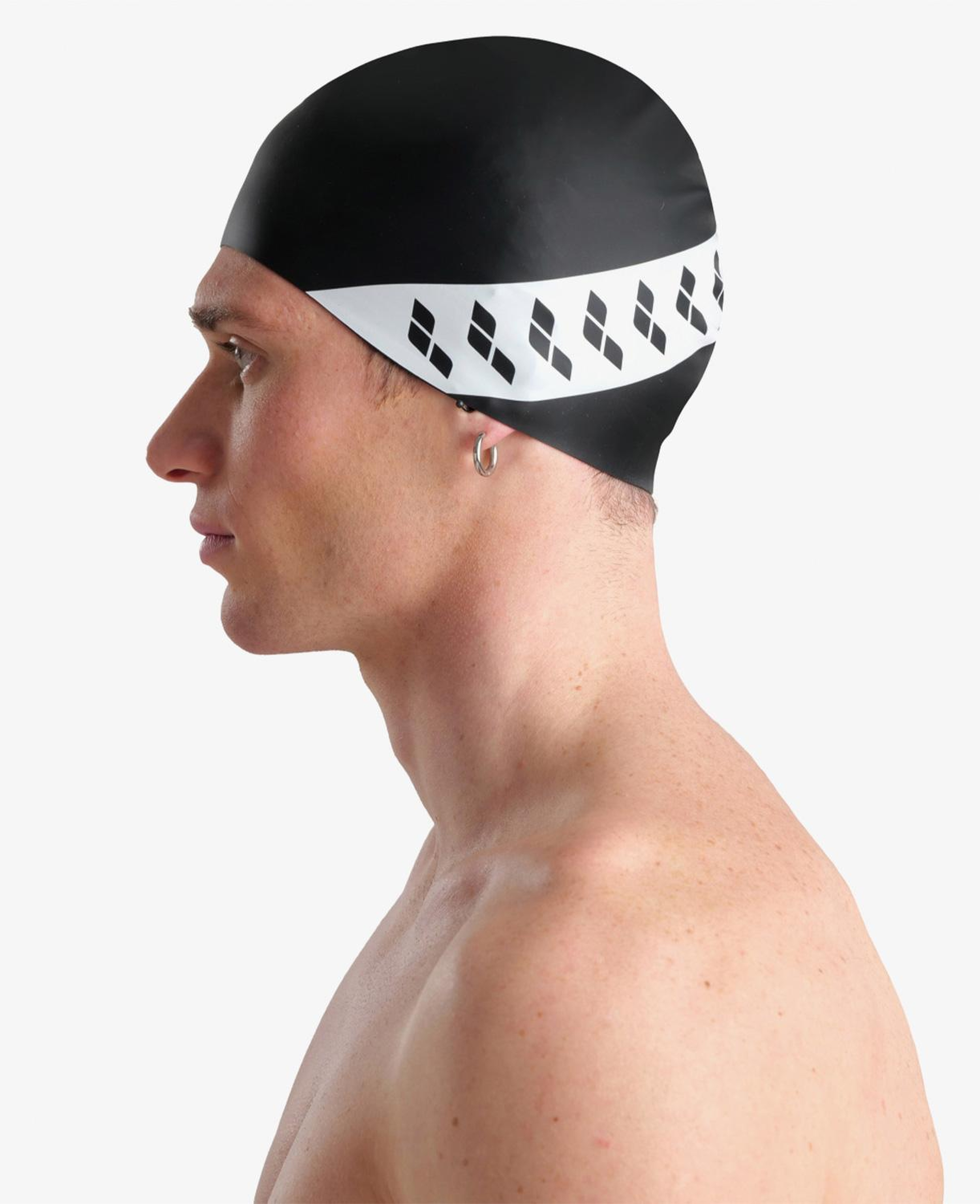 Arena Team Stripe Unisex Siyah Havuz Bonesi
