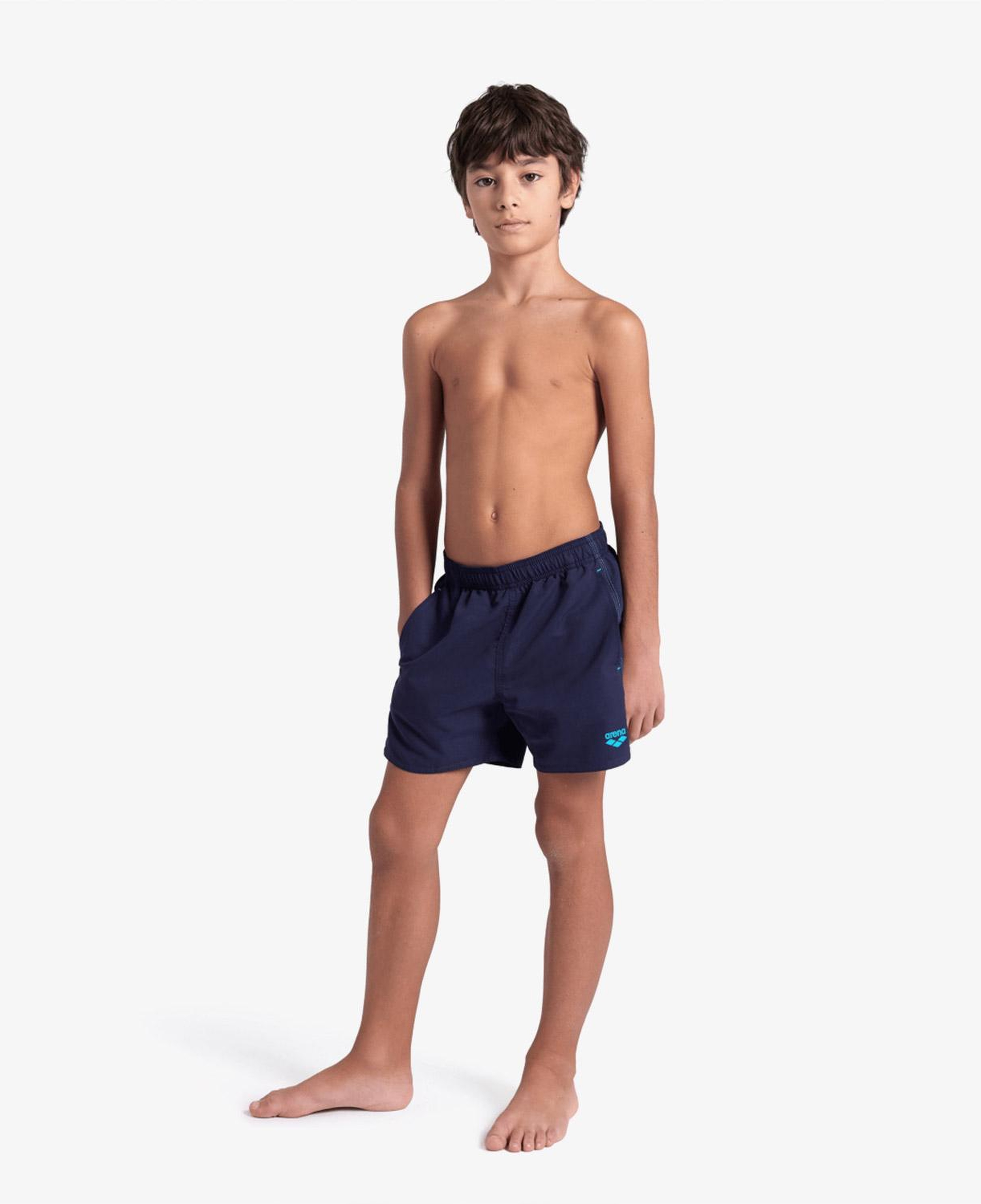 Arena Beach Boxer Solid Çocuk Lacivert Deniz Şortu
