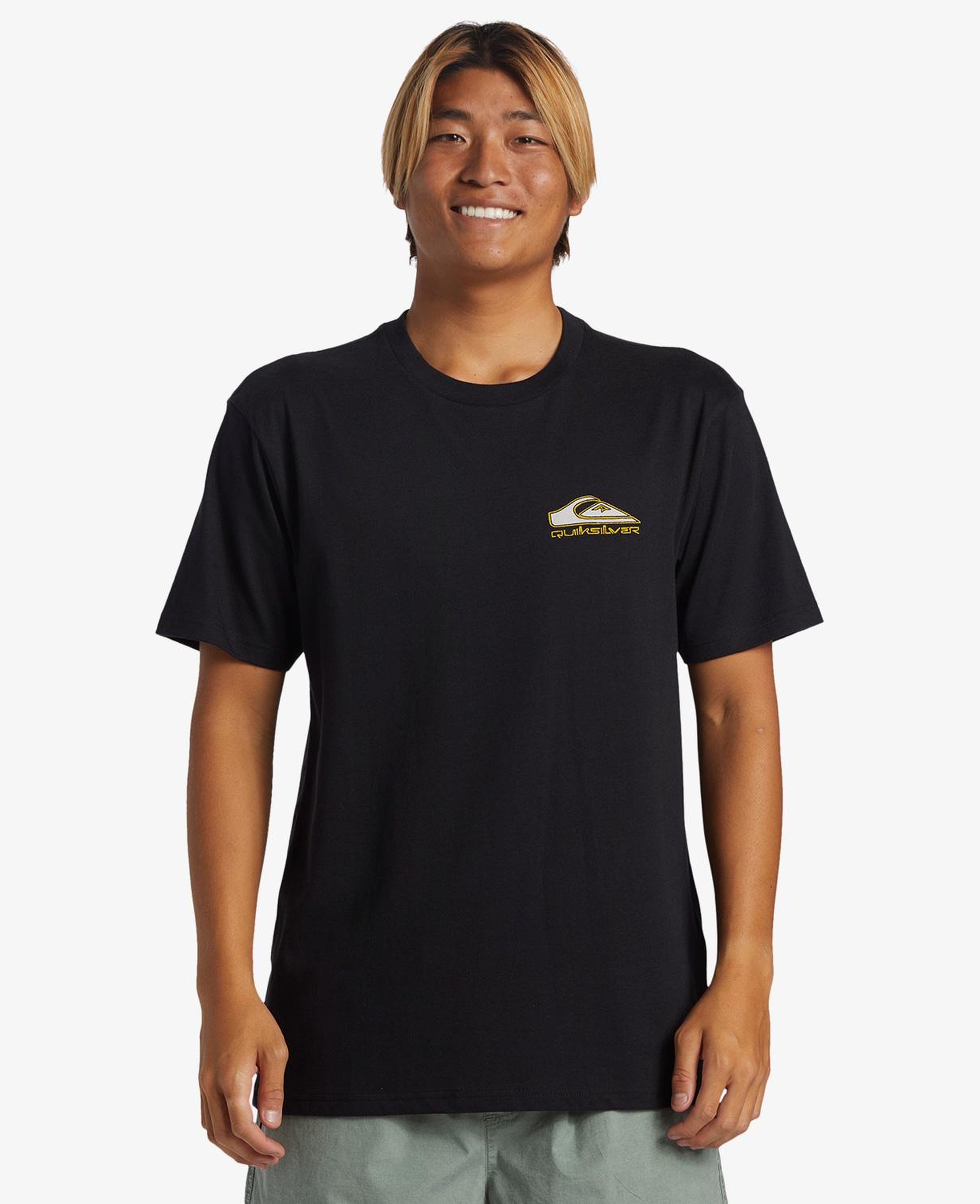 Quiksilver Step Up Erkek Siyah Günlük T-Shirt