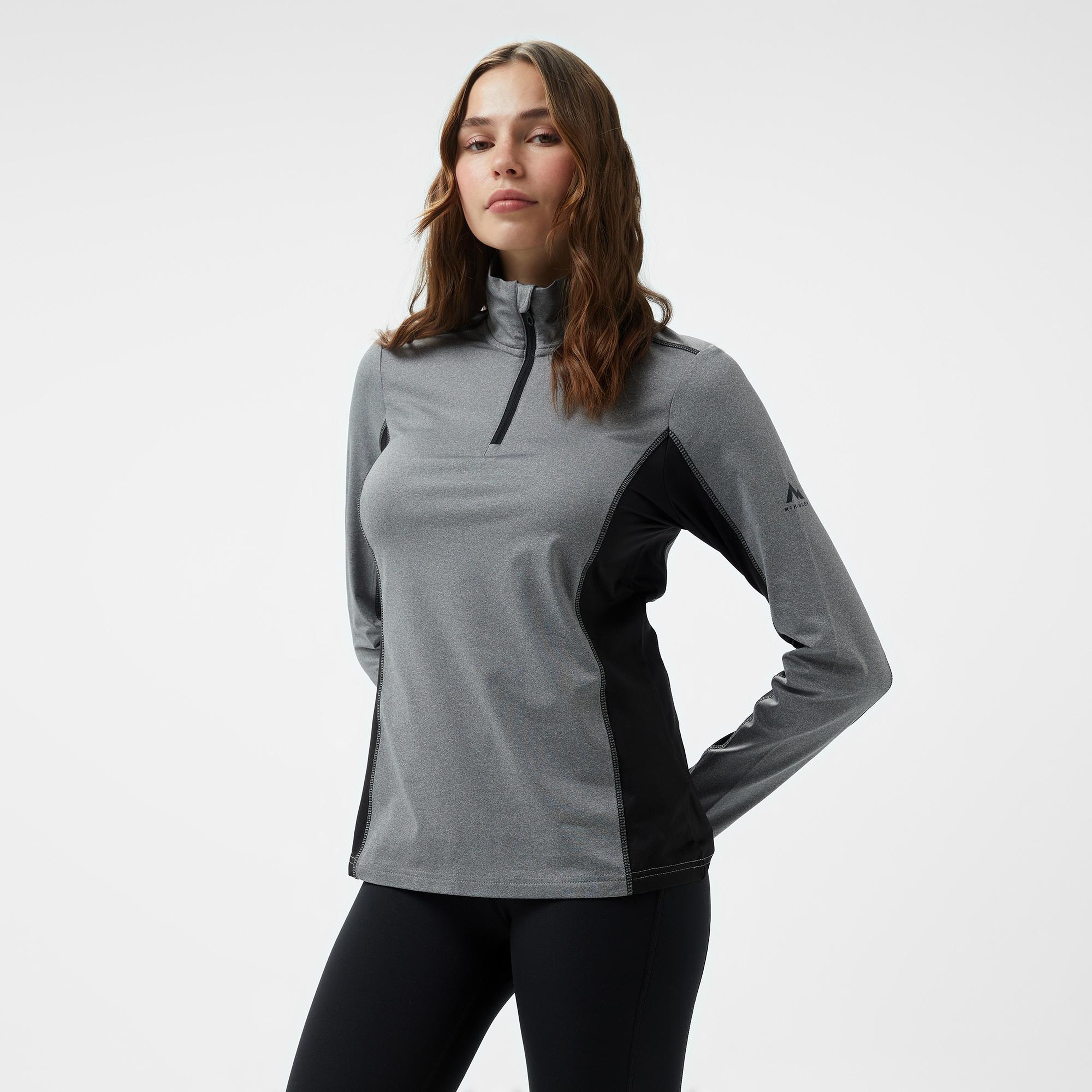 McKinley Andrea 1/2 Zip Kadın Gri Outdoor Polar