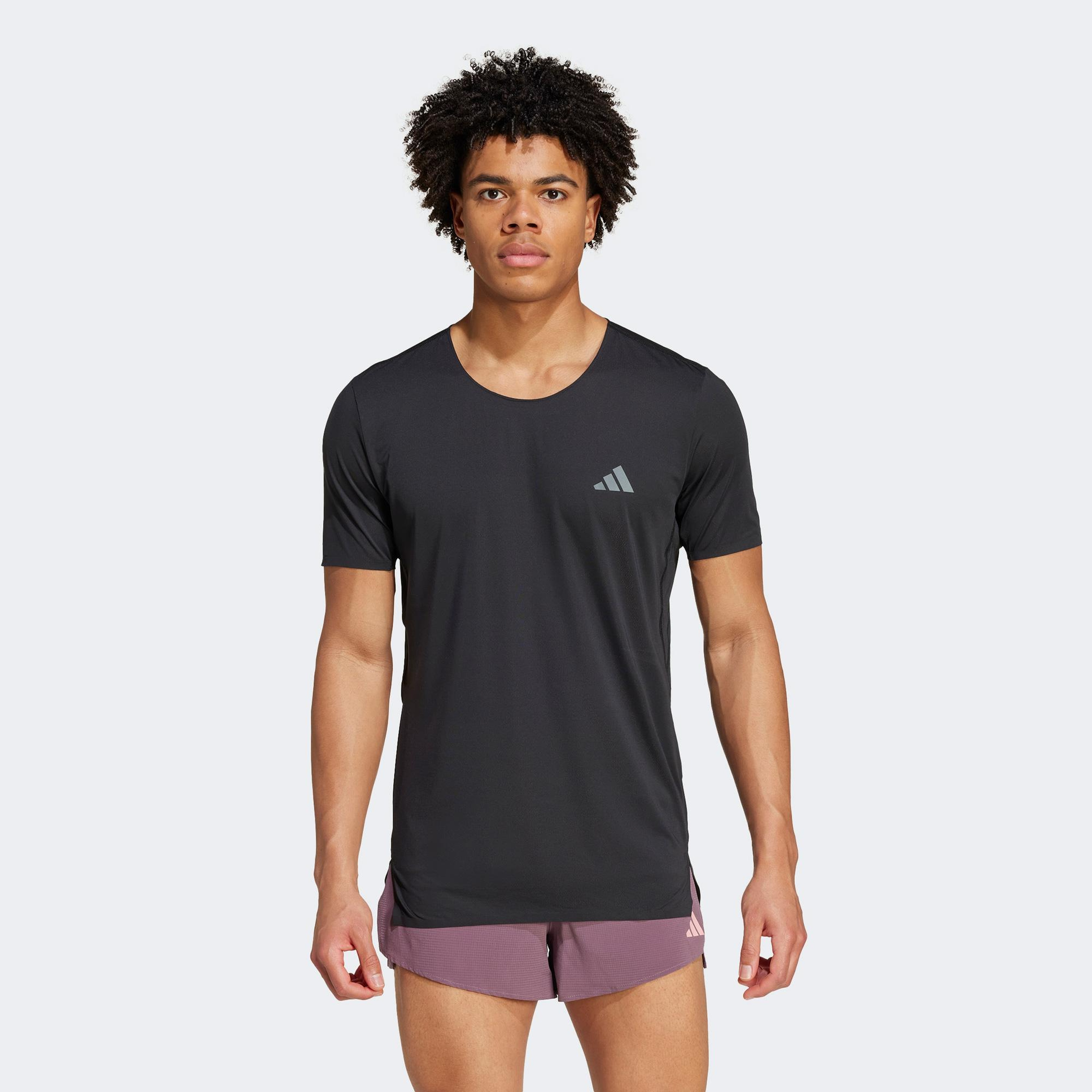 adidas Adizero Erkek Siyah Koşu T-Shirt