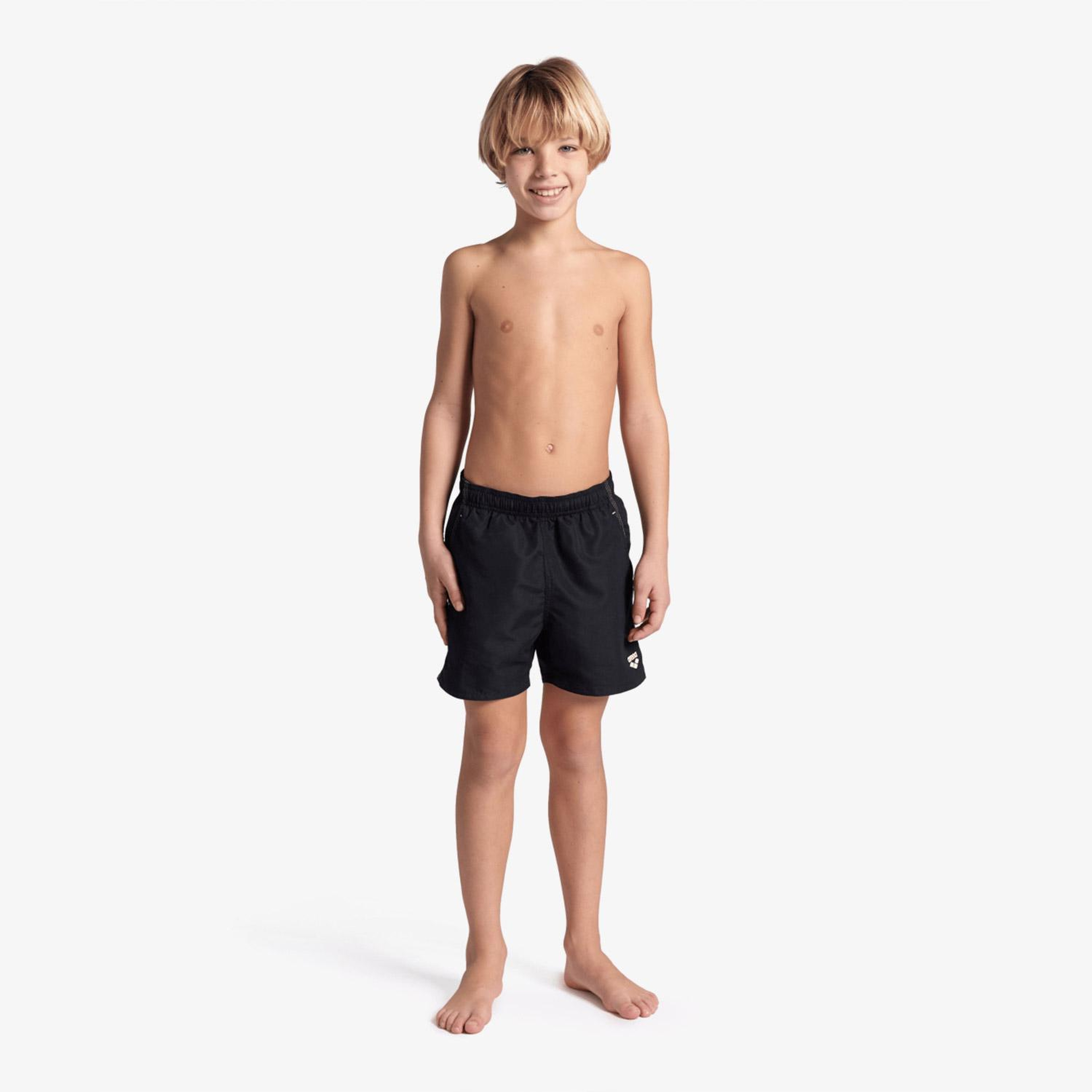 Arena Beach Boxer Solid Çocuk Siyah Deniz Şortu