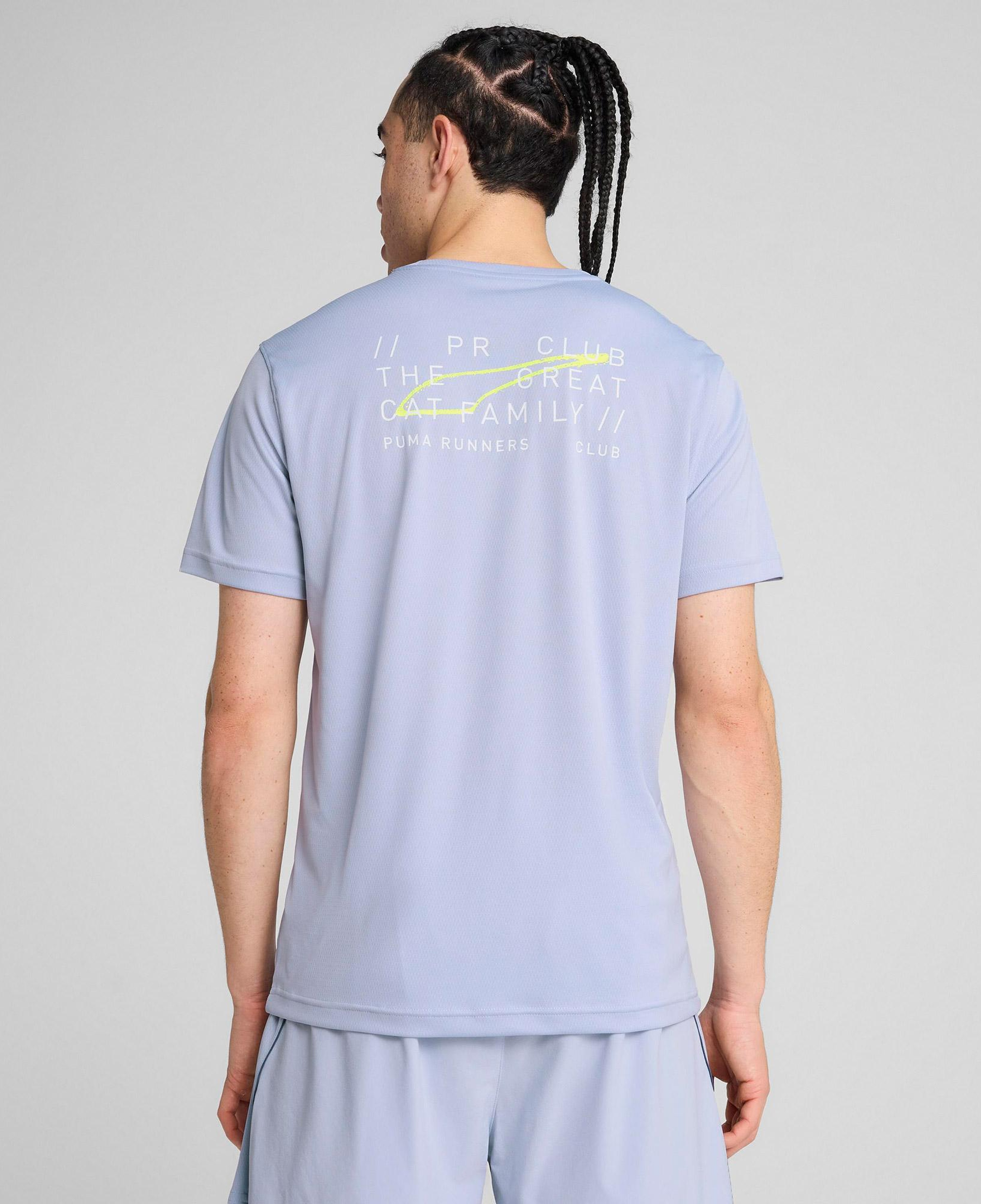 Puma Graphics Running illustratio Erkek Mavi T-Shirt
