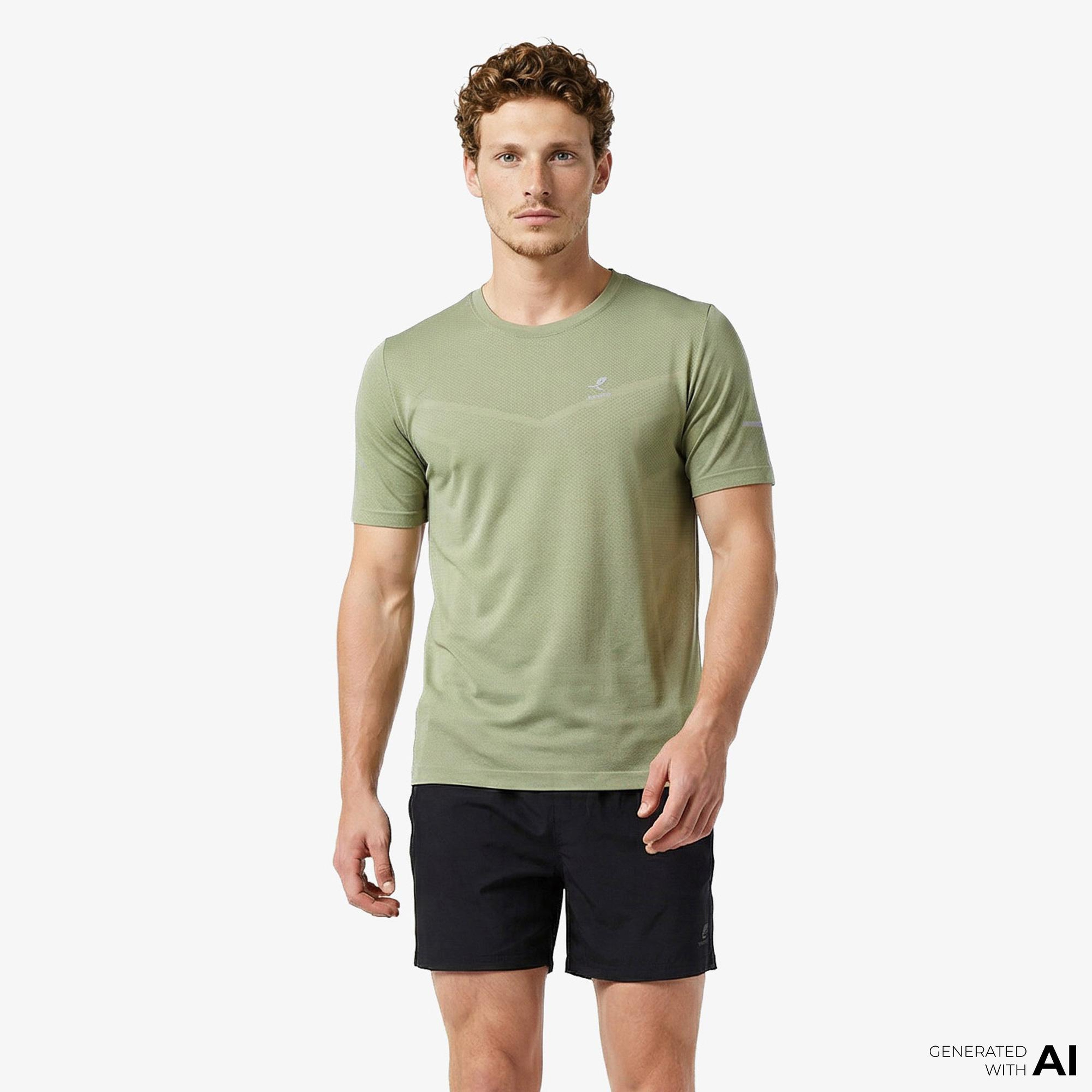 Energetics Tayeb Erkek Yeşil Antrenman T-Shirt