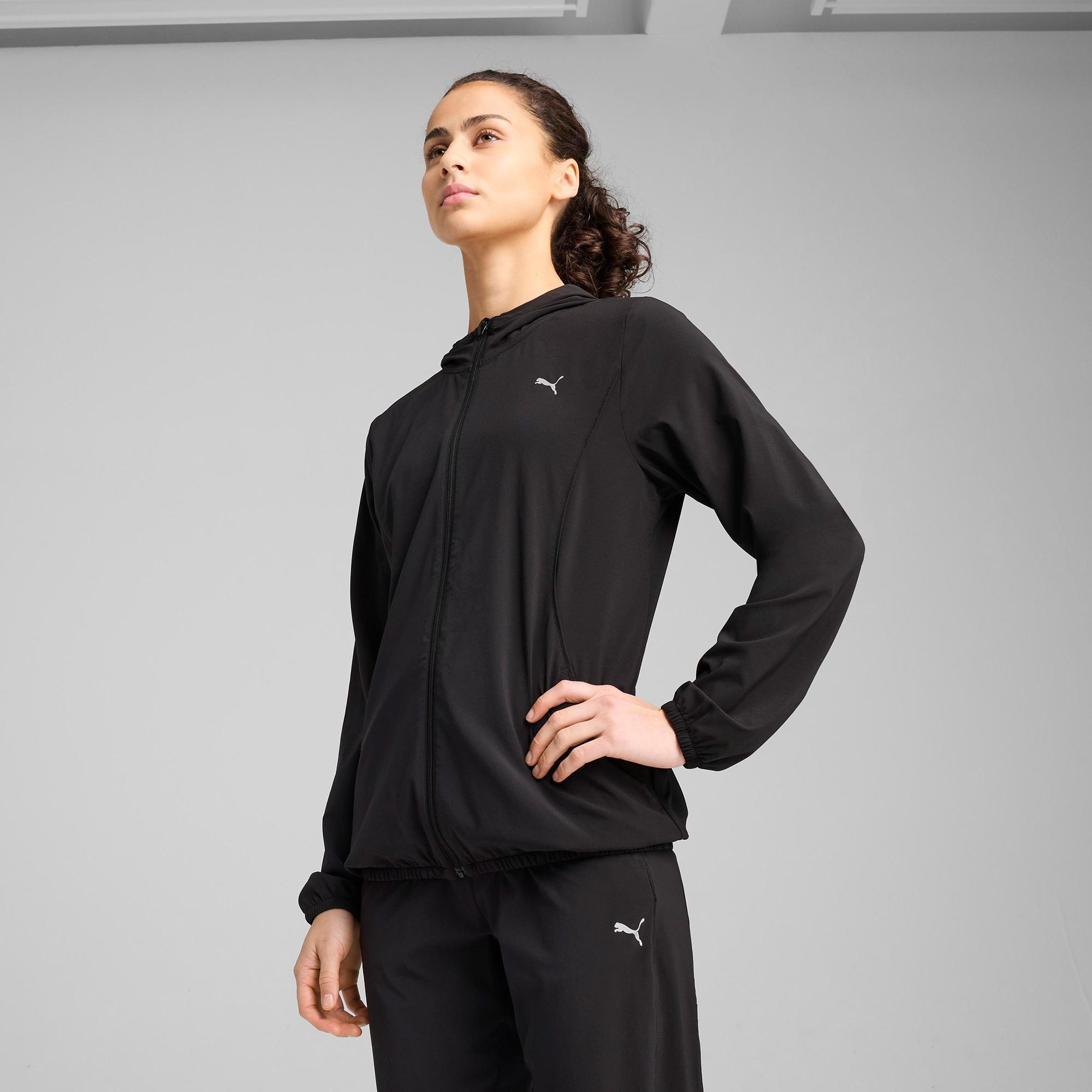 Puma Run Velocity Woven Kadın Siyah Yağmurluk