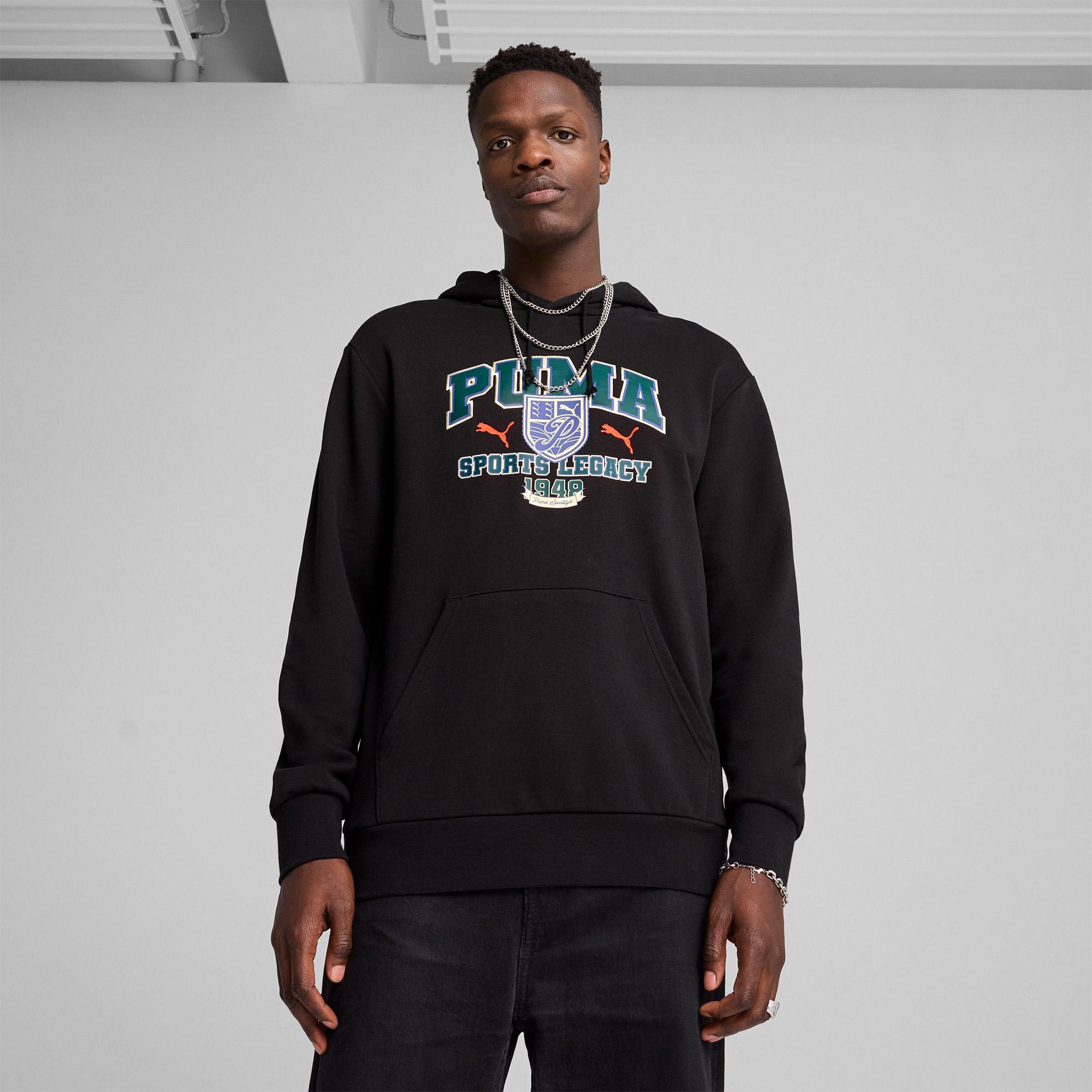 Puma Sports Legacy Graphic Erkek Siyah Sweatshirt