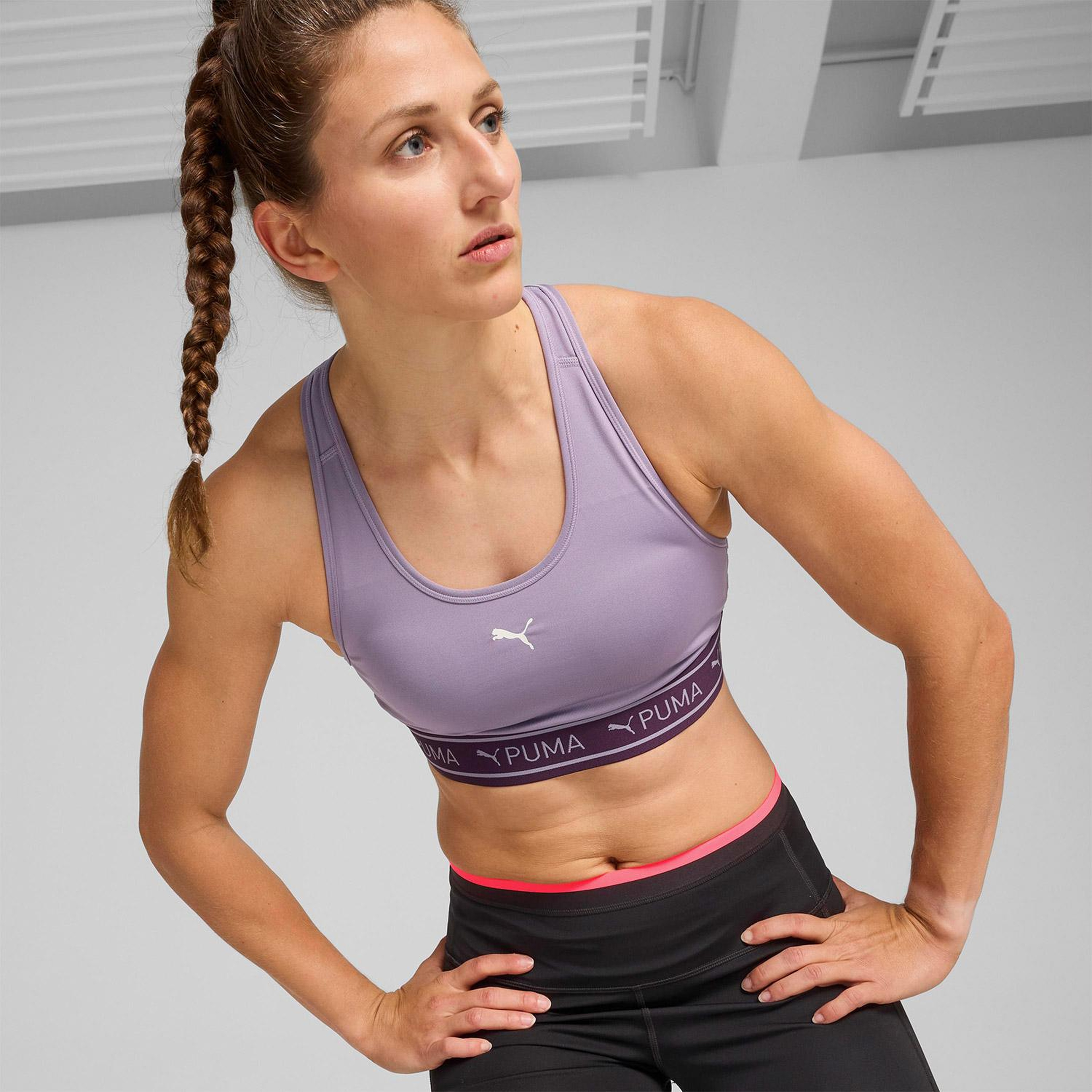 Puma 4 Keeps Kadın Mor Antrenman Bra