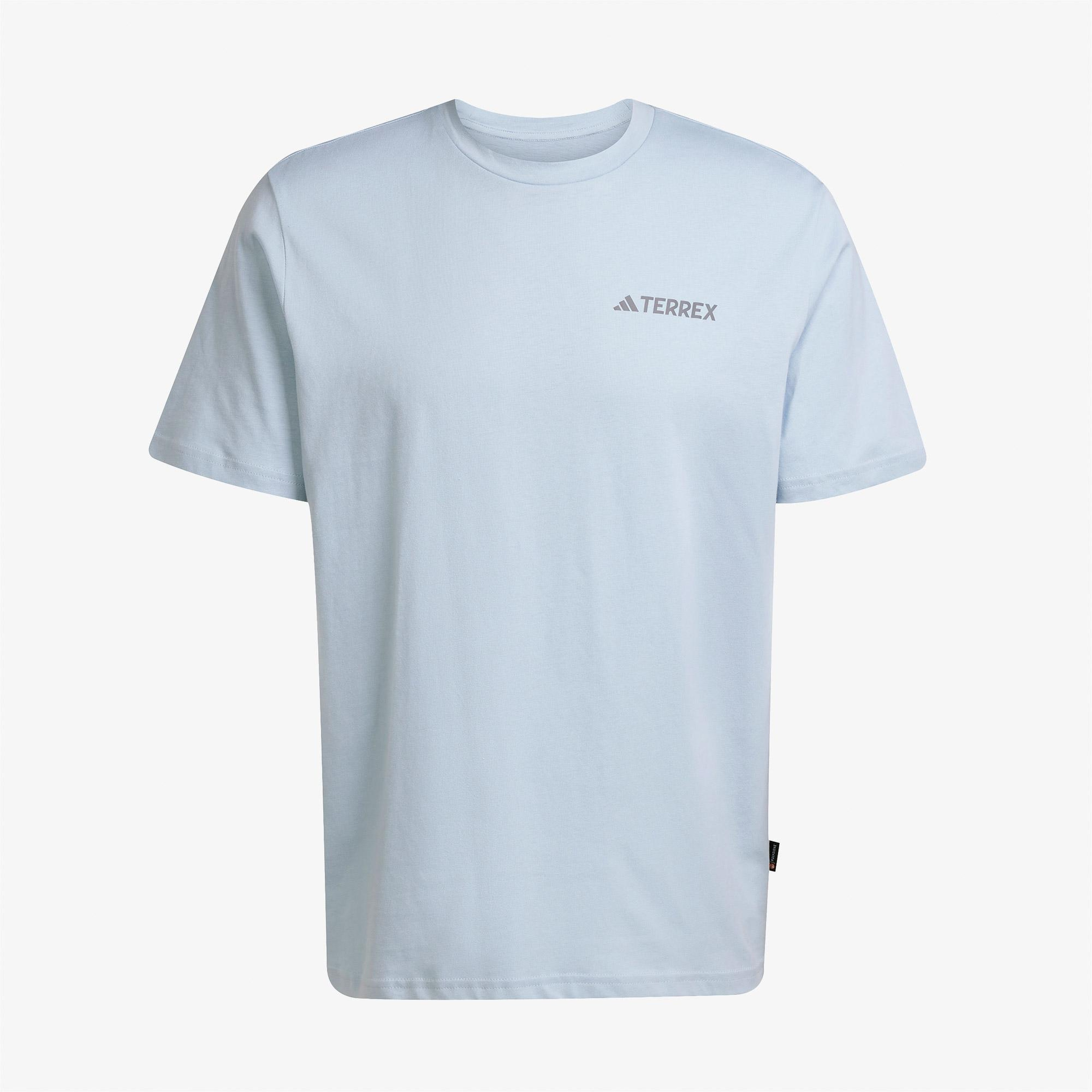 adidas Polygiene Graphic Erkek Mavi T-Shirt