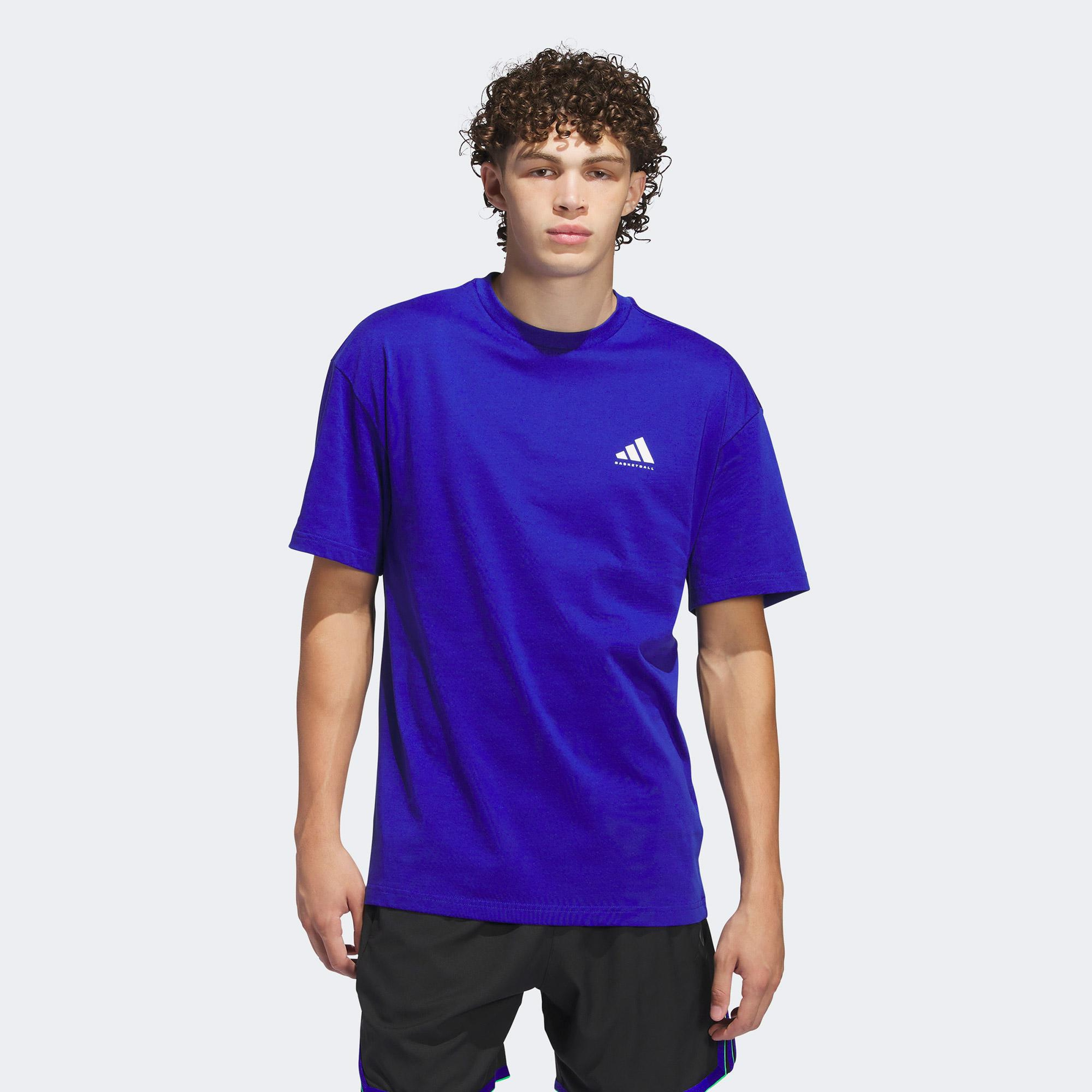 adidas Select Erkek Mavi Basketbol T-Shirt