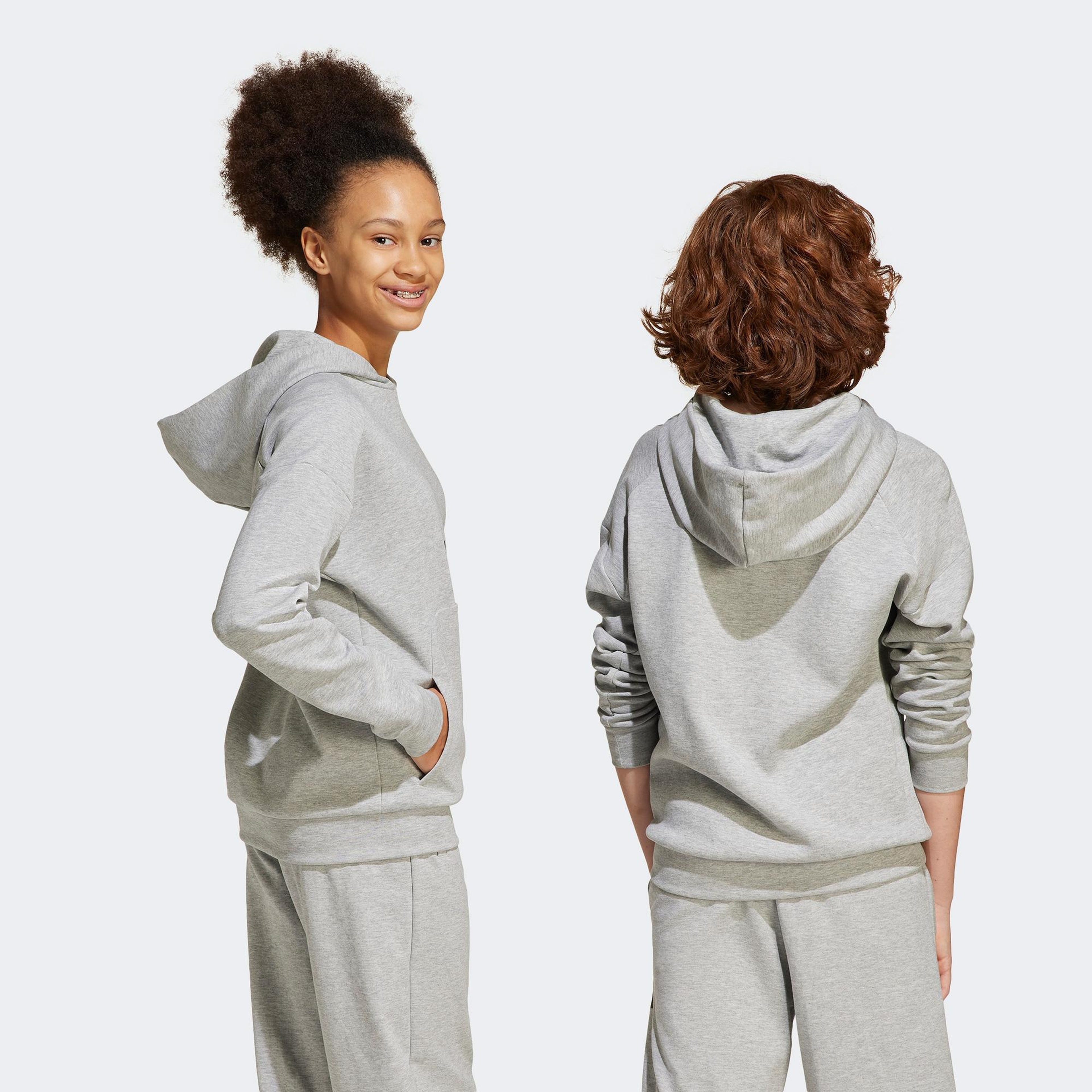 adidas Future Icons Logo Çocuk Gri Swearshirt