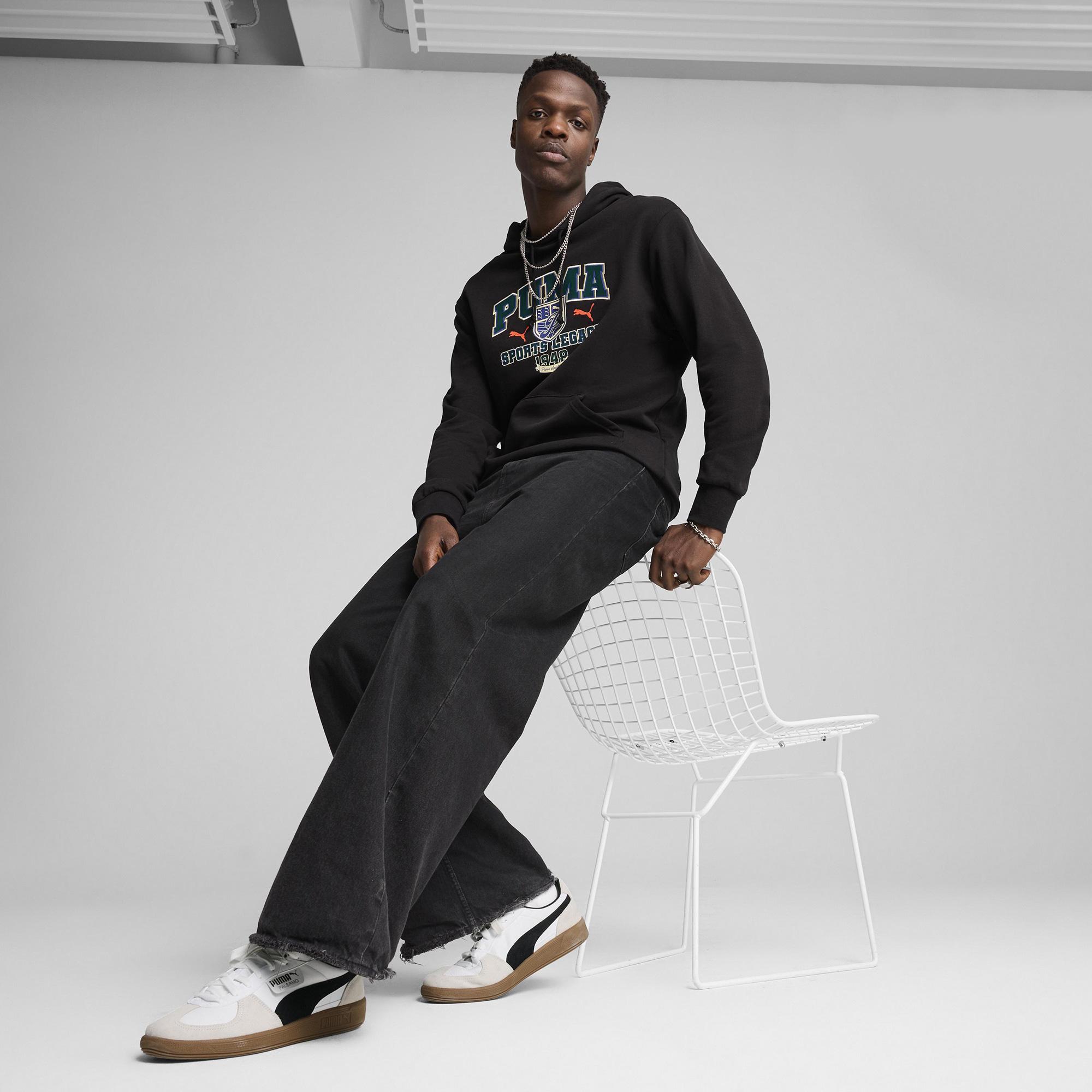 Puma Sports Legacy Graphic Erkek Siyah Sweatshirt
