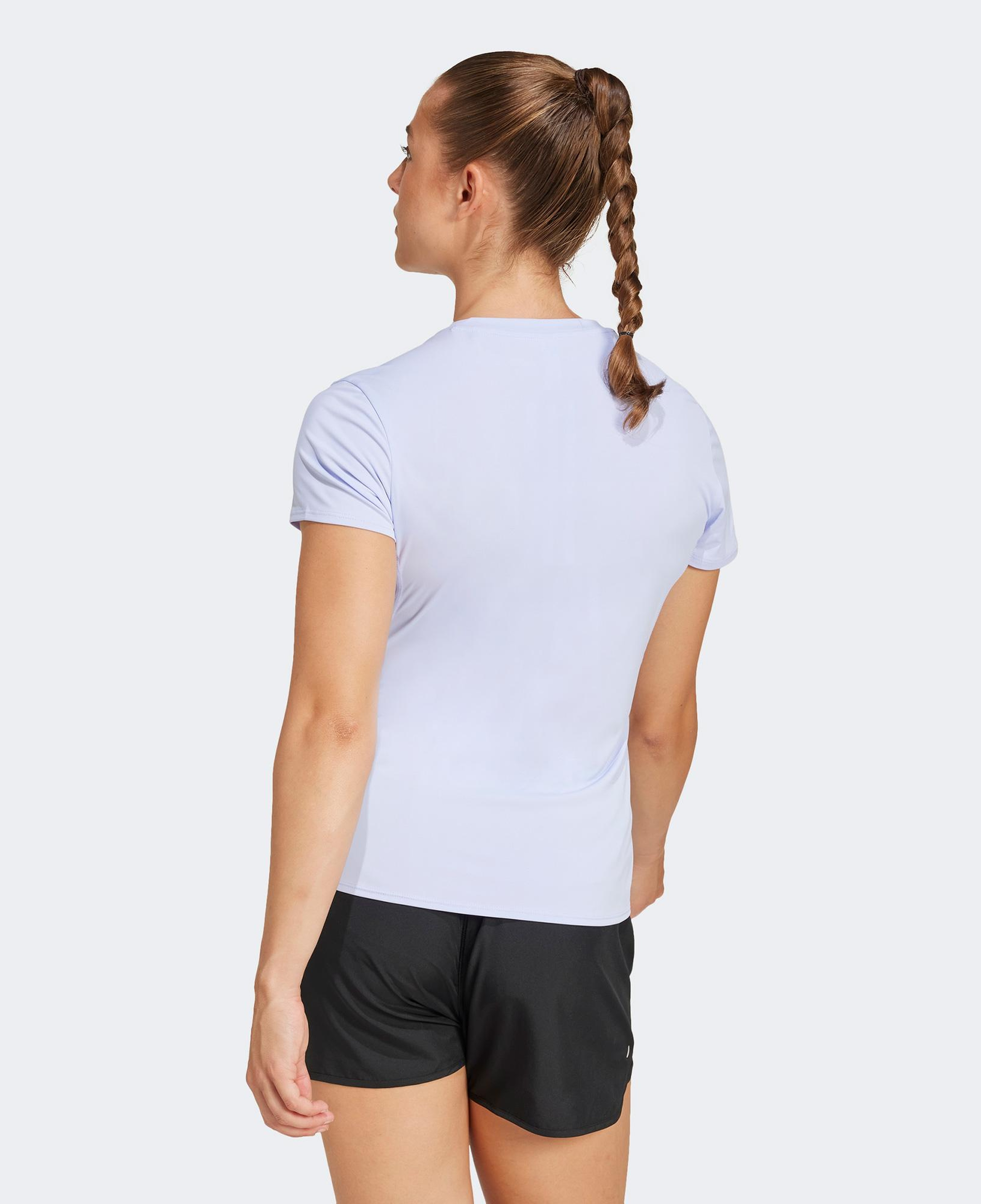 adidas Adizero Essentials Kadın Mor Koşu T-Shirt
