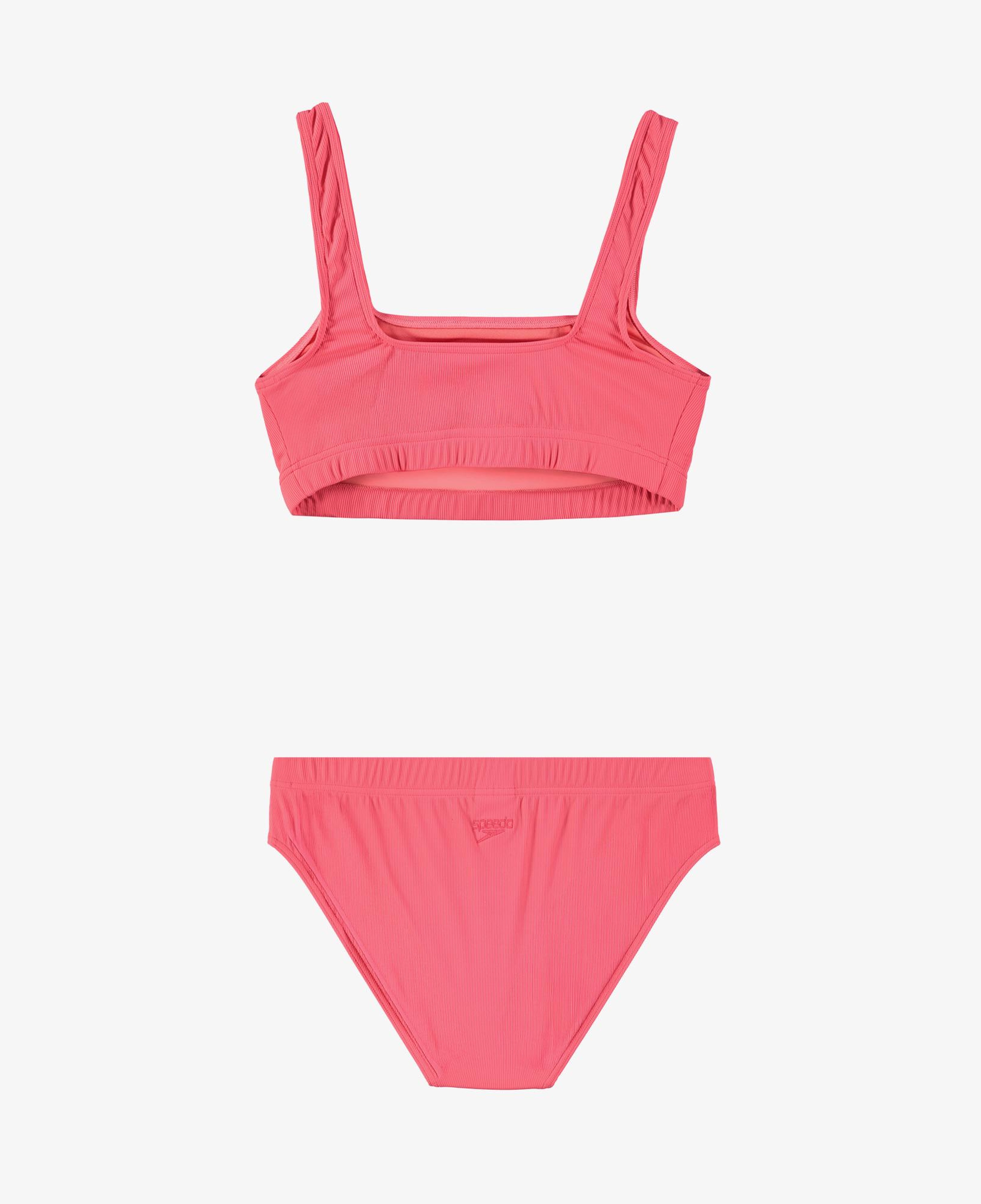 Speedo Textured Deep U-Back 2 Piece Kadın Pembe Mayo