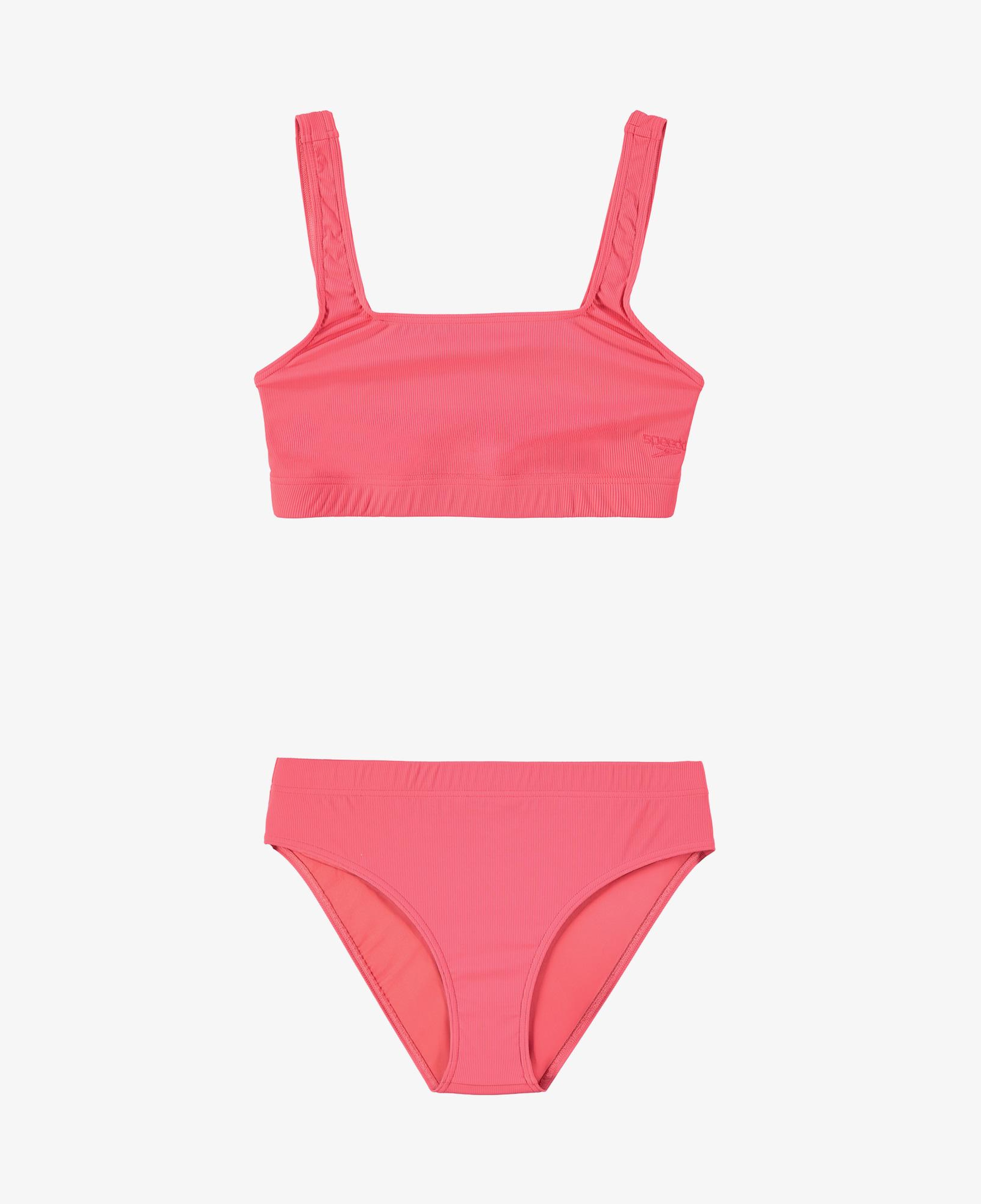 Speedo Textured Deep U-Back 2 Piece Kadın Pembe Mayo