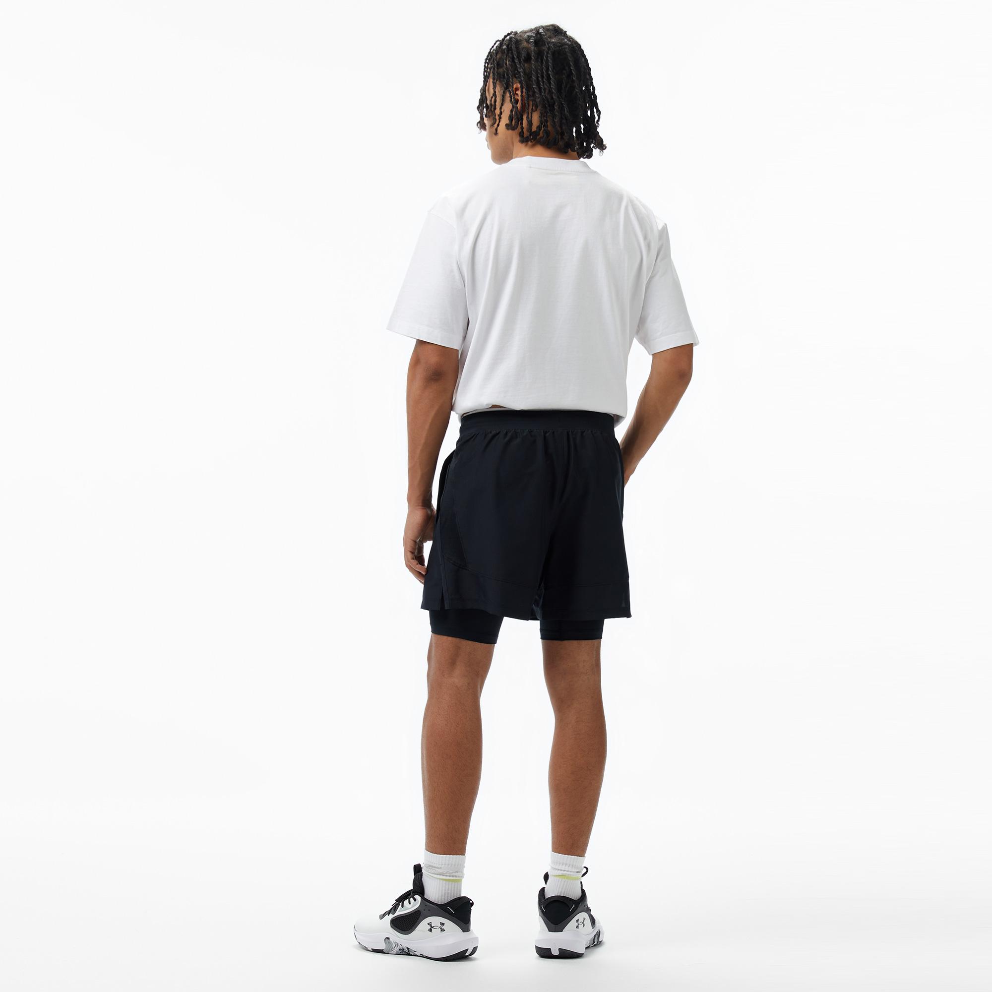 Under Armour Launch 5'' 2in1 Erkek Siyah Koşu Şortu