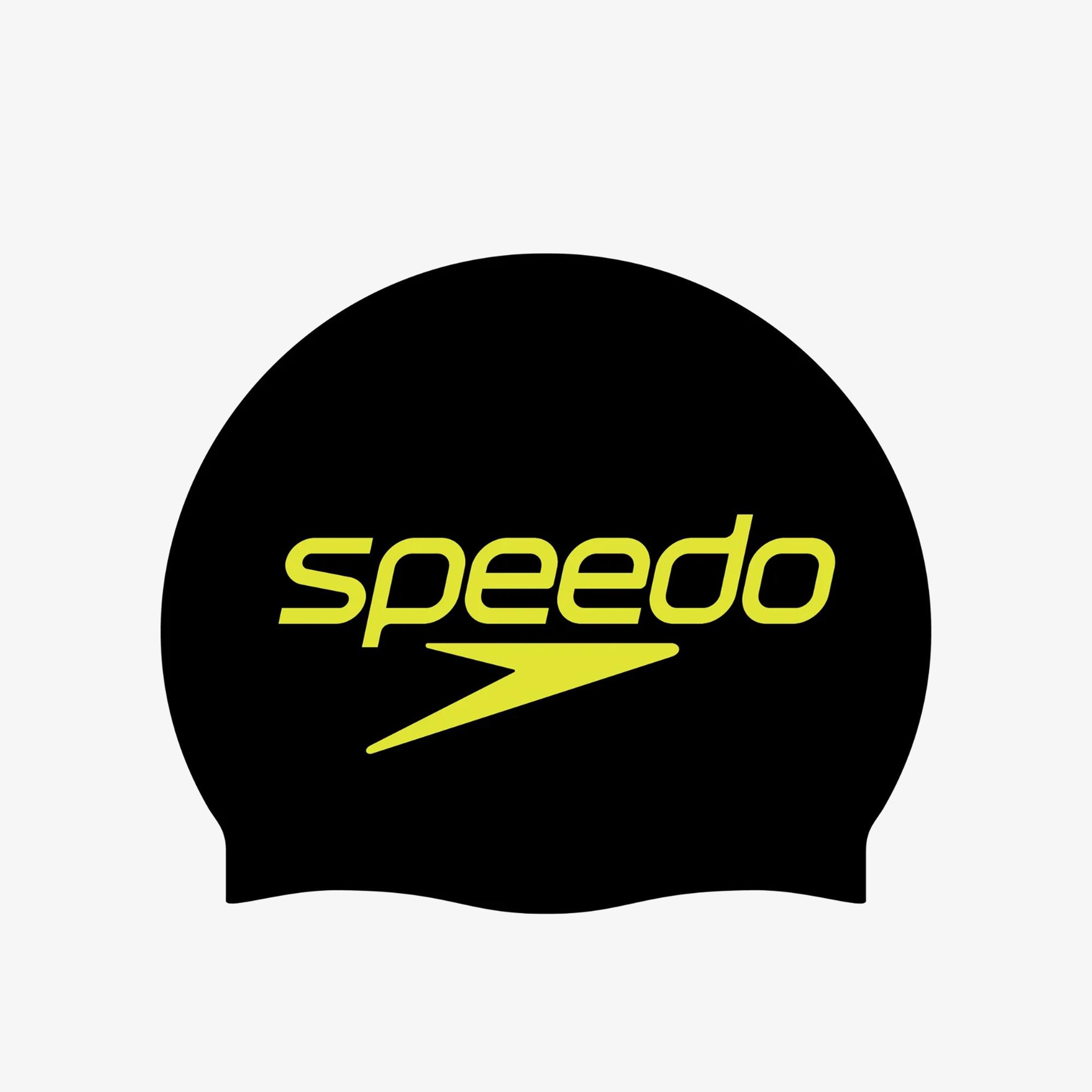 Speedo Slogan Print Silicone Unisex Siyah Havuz Bonesi