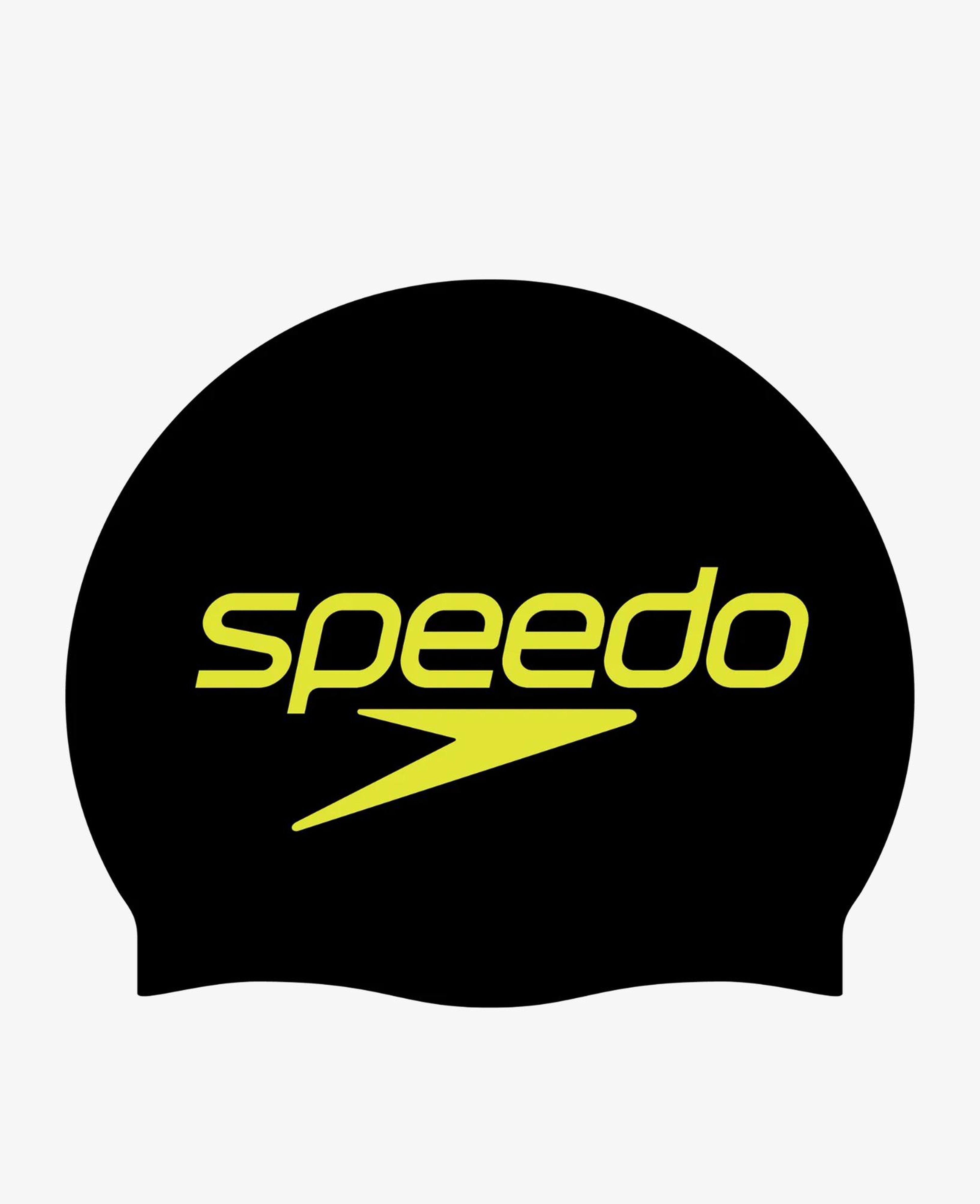 Speedo Slogan Print Silicone Unisex Siyah Havuz Bonesi
