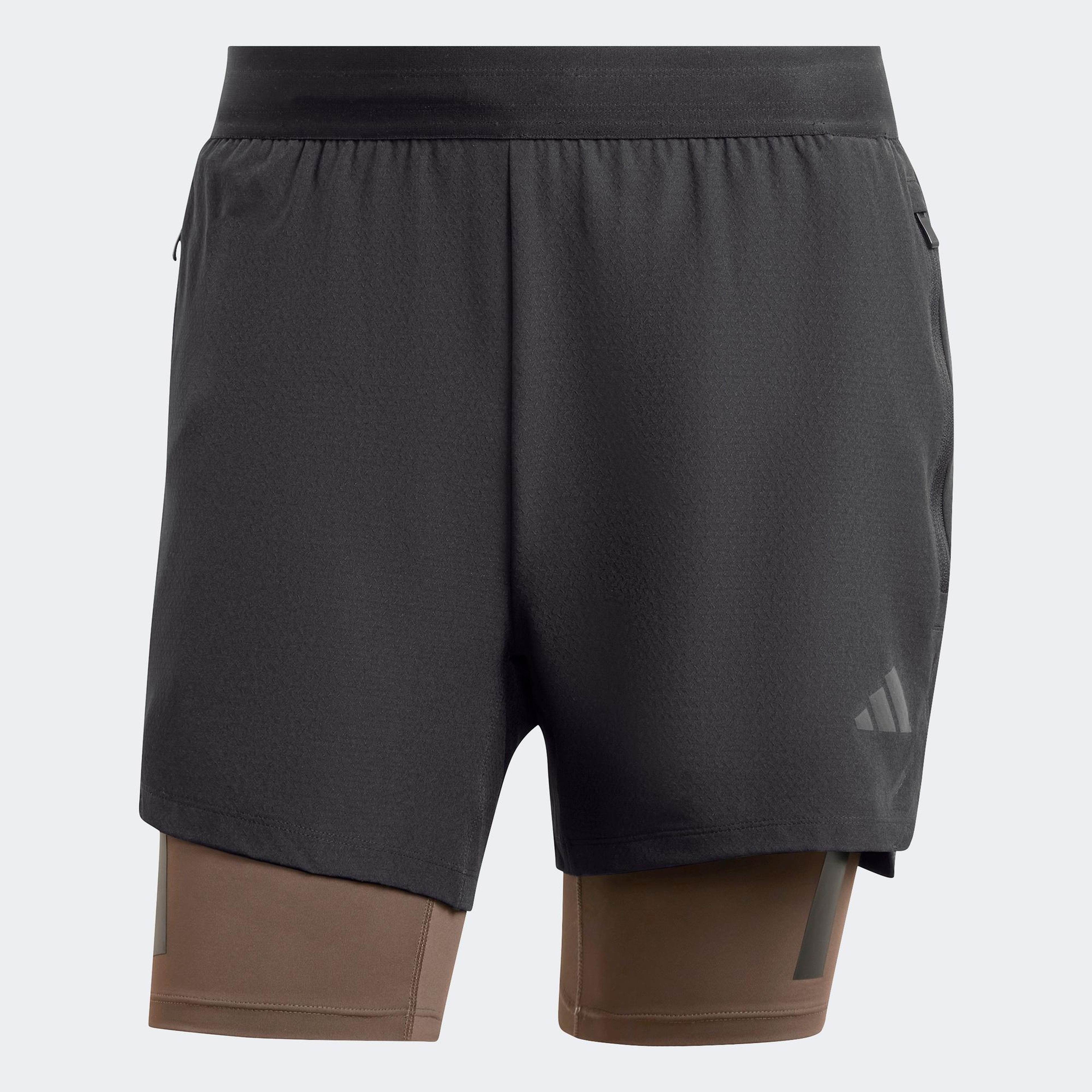 adidas Power Workout 2IN1 Erkek Siyah Antrenman Şortu