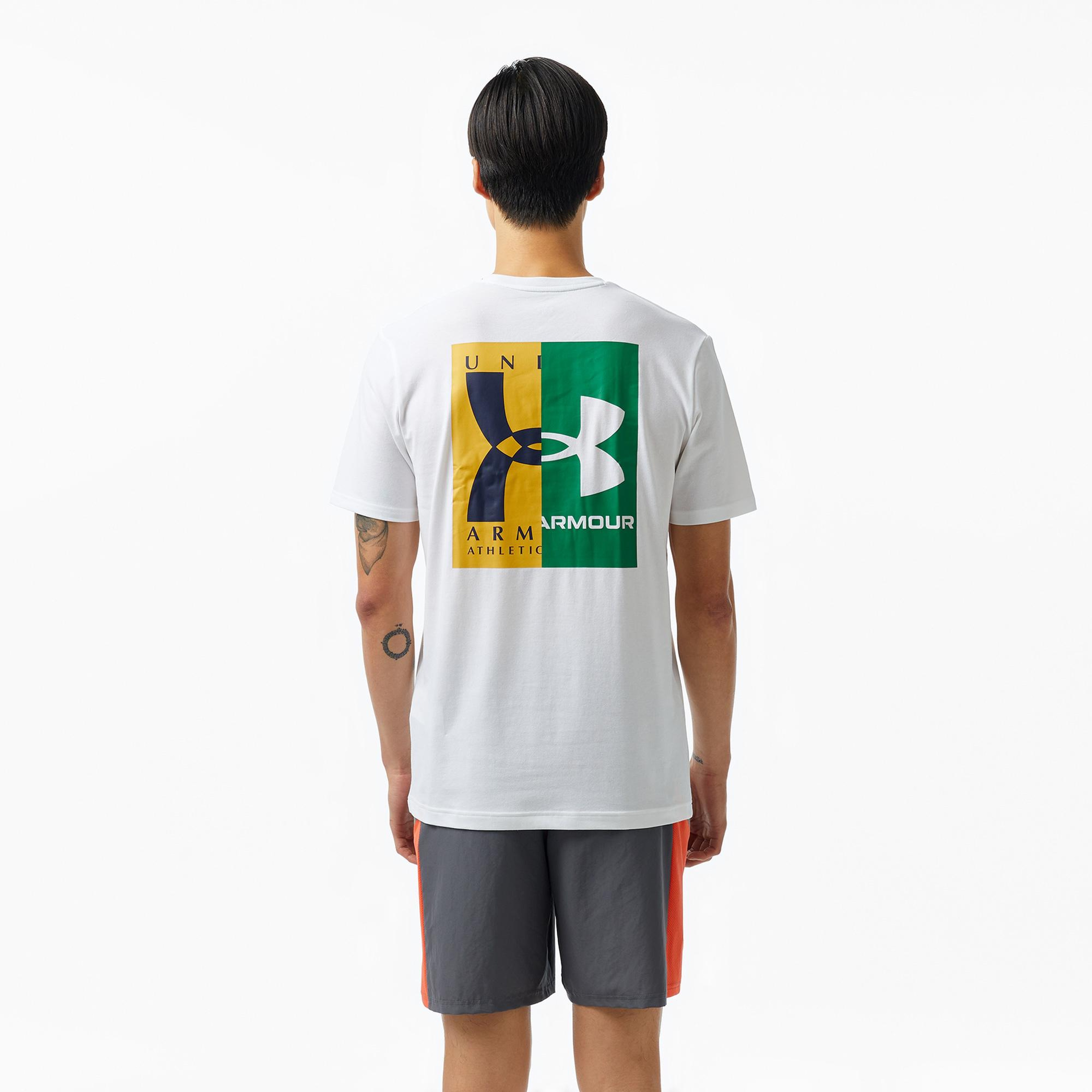 Under Armour Evol 60/40s Logo Erkek Beyaz T-Shirt