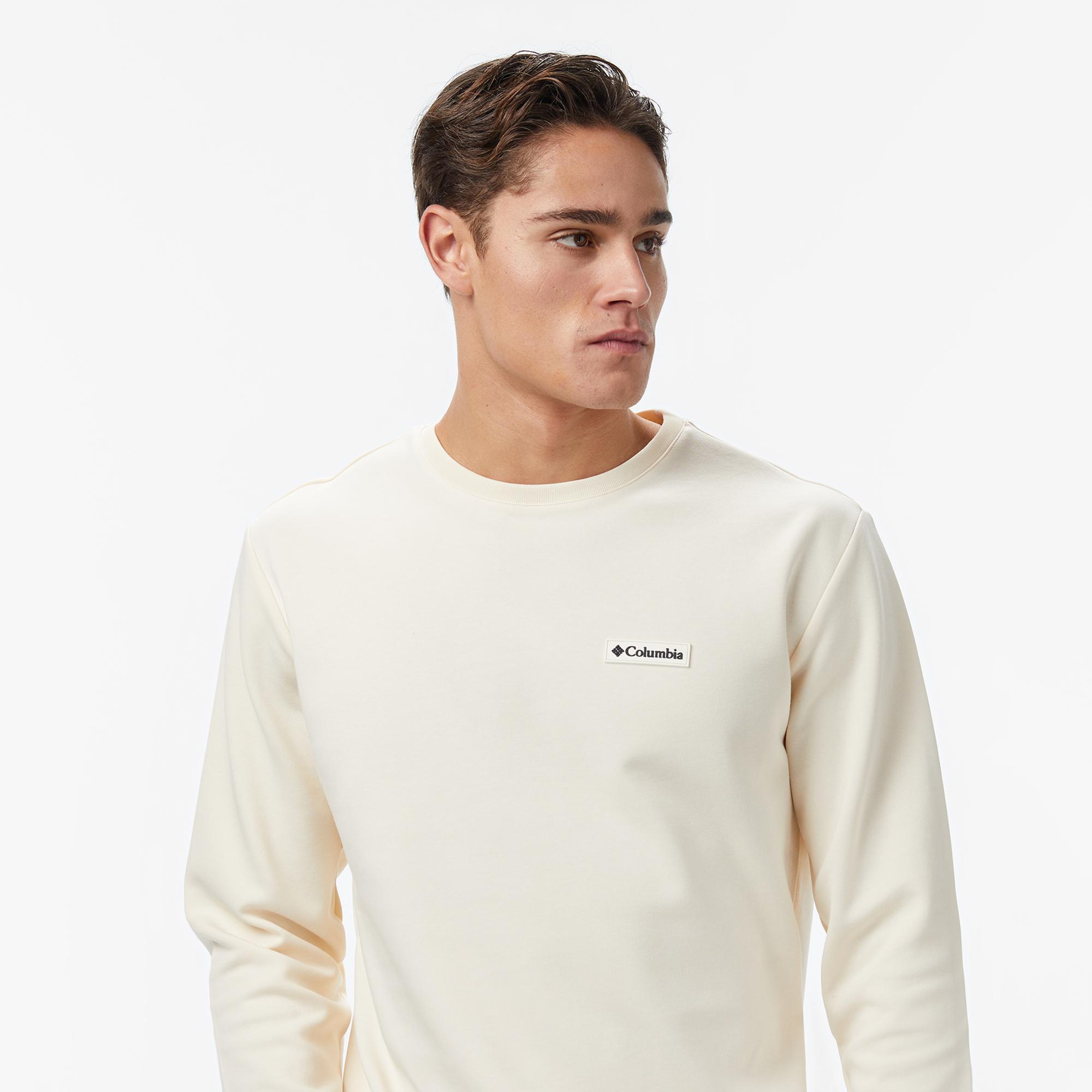 Columbia Cs0382 Csc Gem Label Crewneck Erkek Krem Sweatshirt