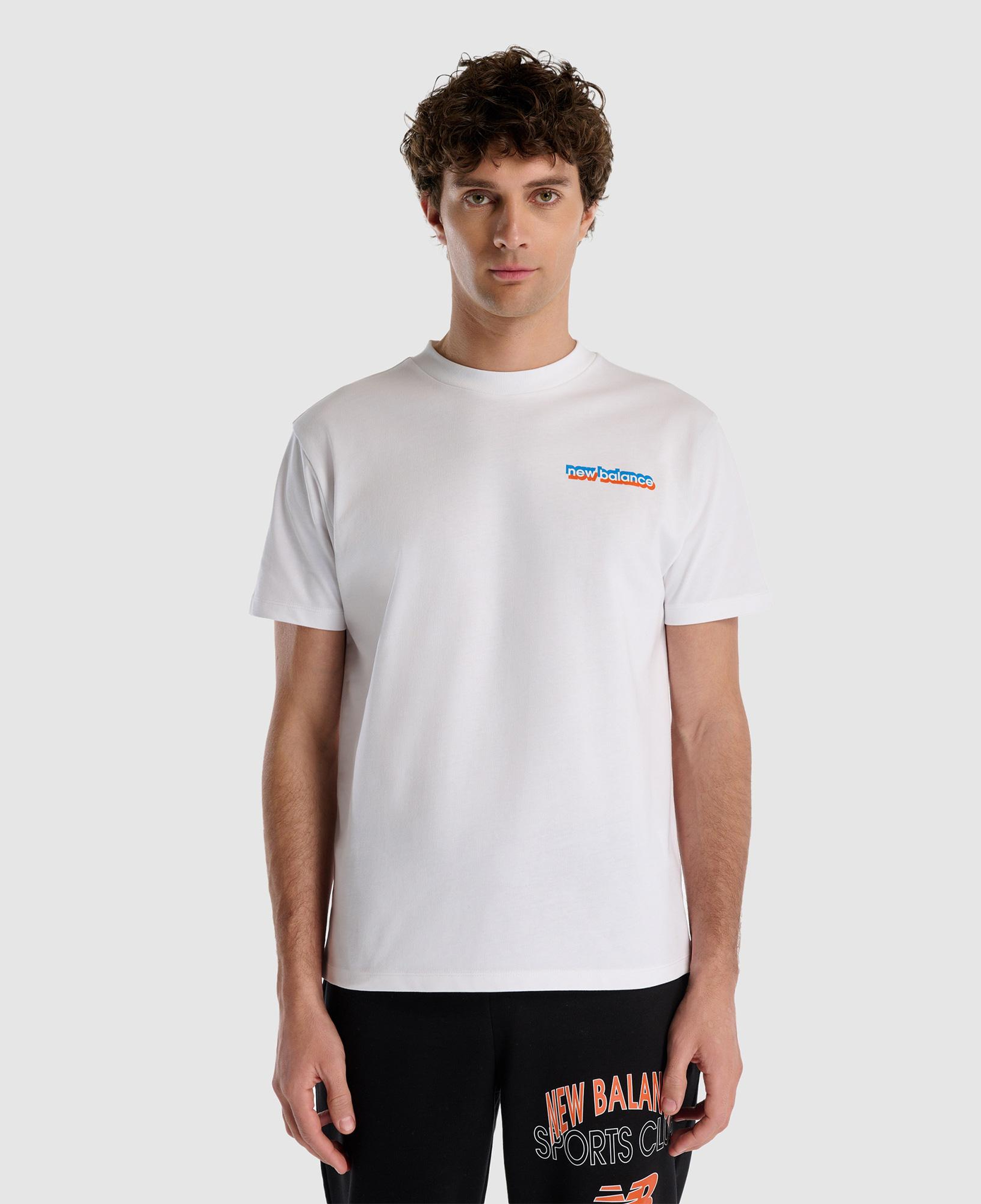 New Balance Erkek Beyaz T-Shirt