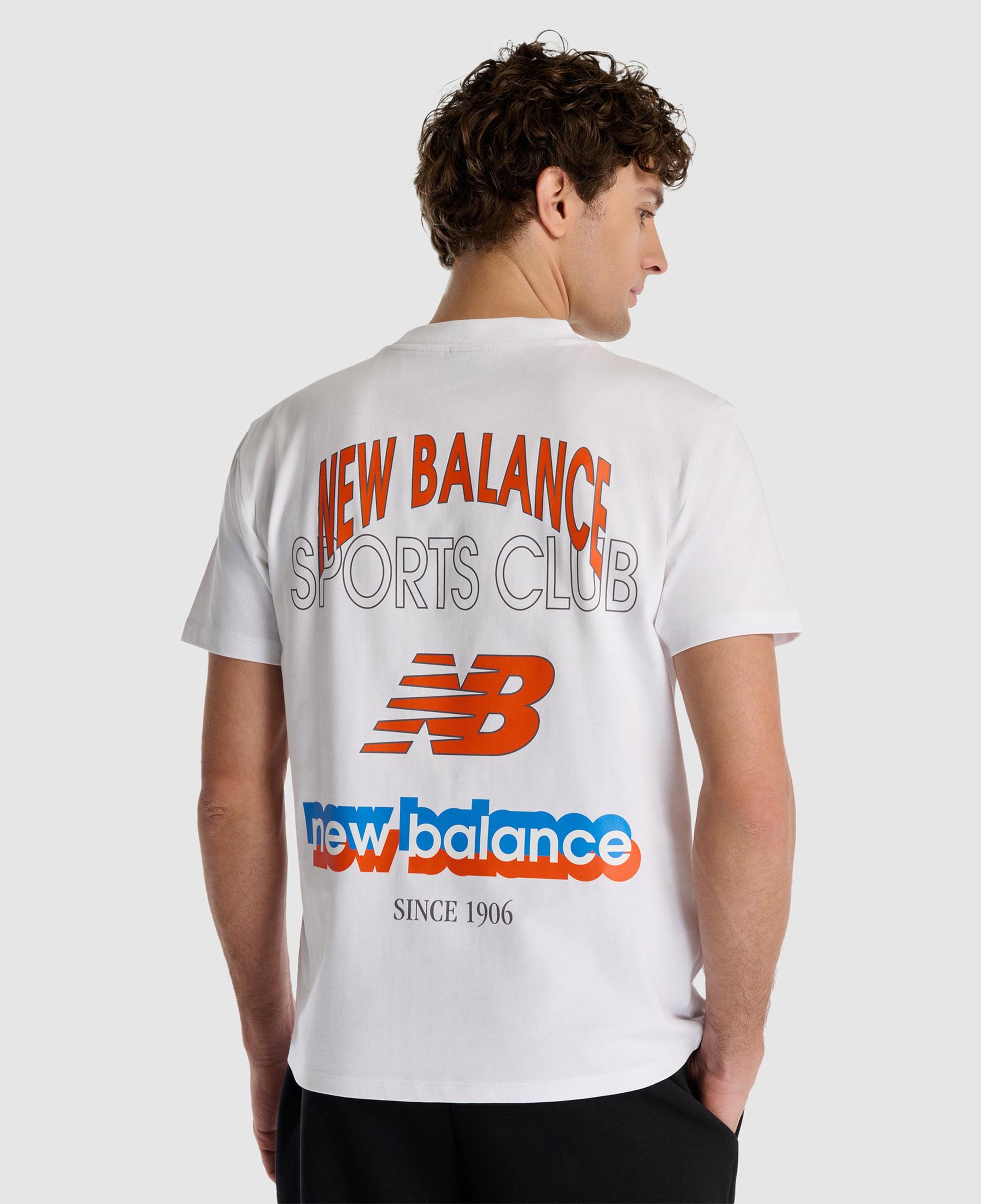 New Balance Erkek Beyaz T-Shirt