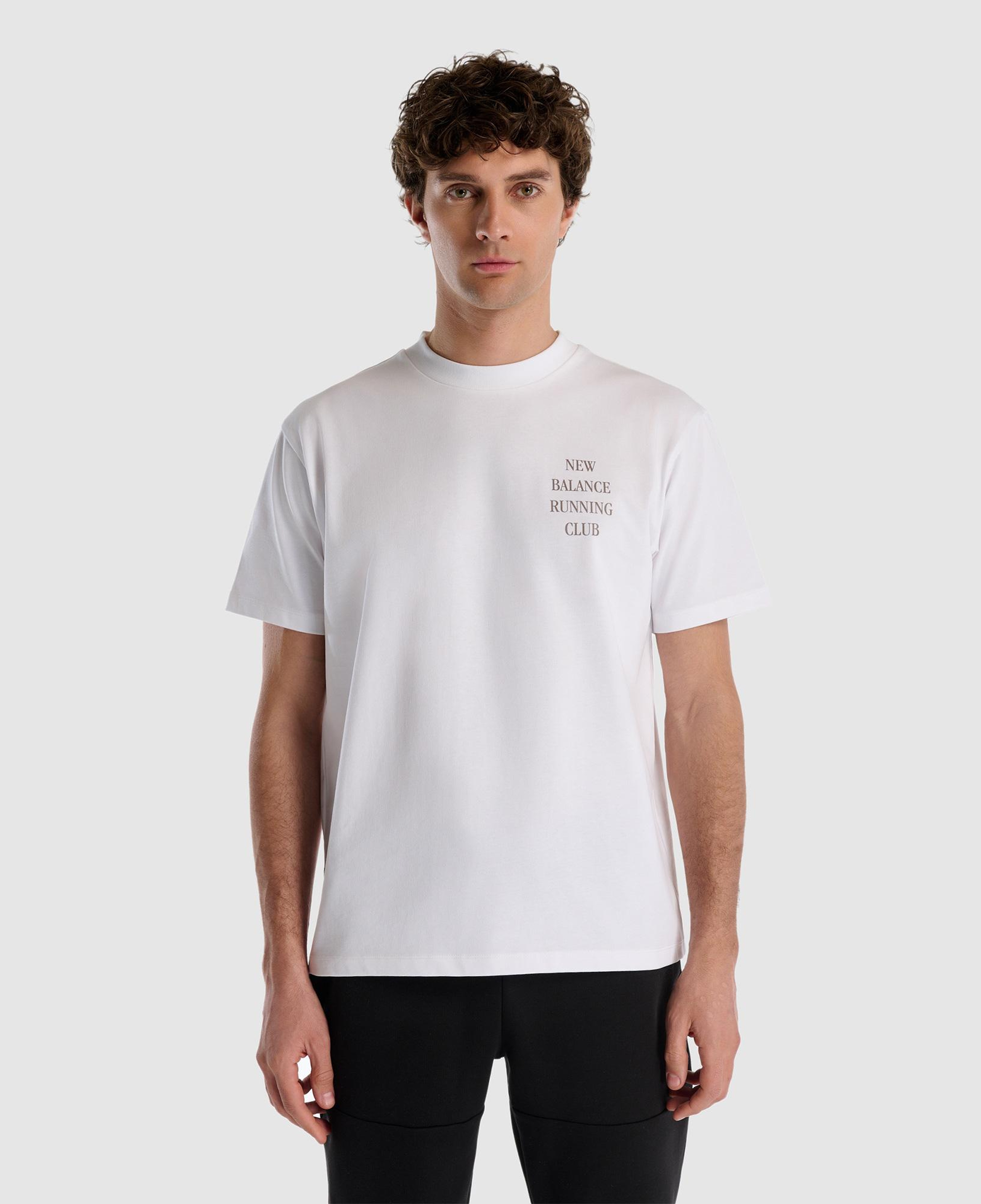 New Balance Erkek Beyaz T-Shirt