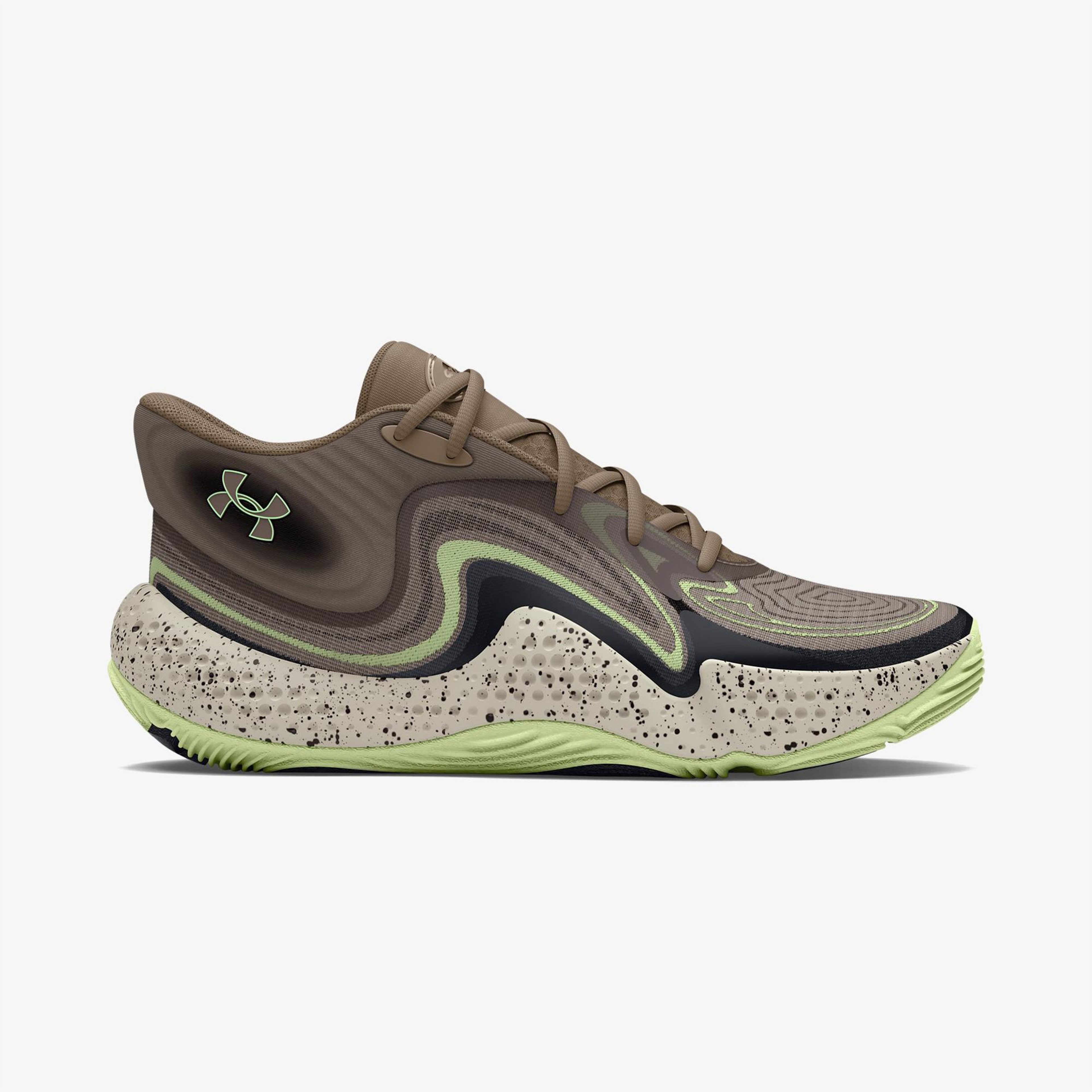 Under Armour Spawn 6 Mid Erkek Yeşil Basketbol Ayakkabısı