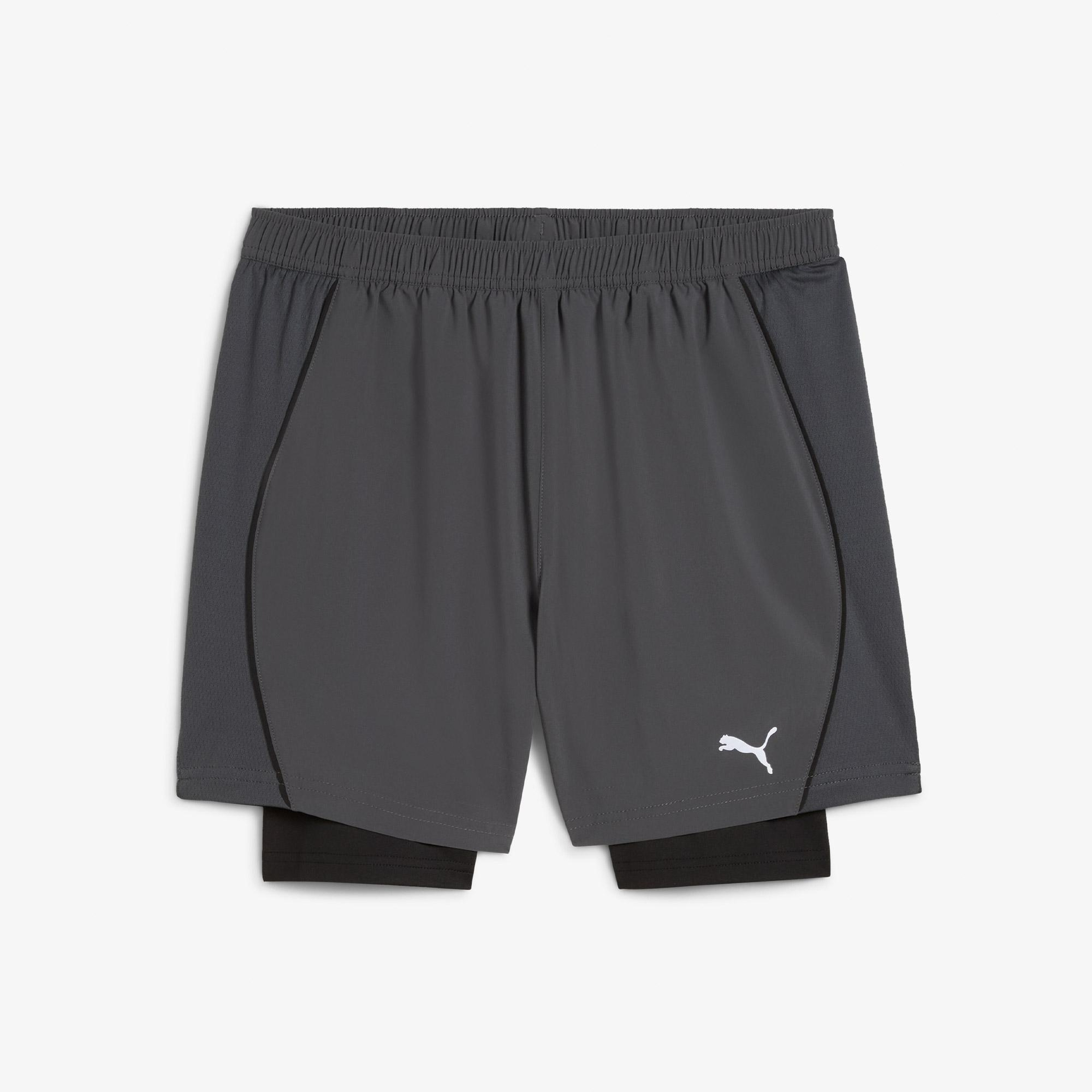 Puma Run Velocity 2in1 Erkek Gri Koşu Şortu